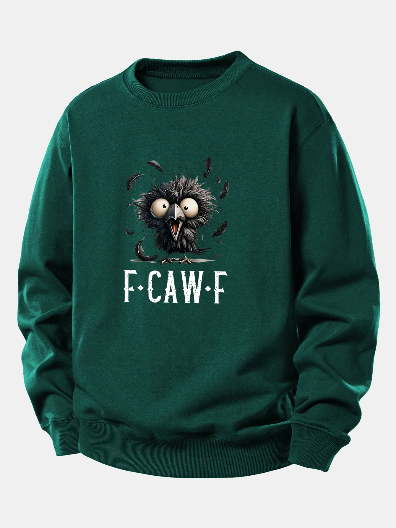 Sweatshirt mit Krähenmuster und lockerem Schnitt - Image 9
