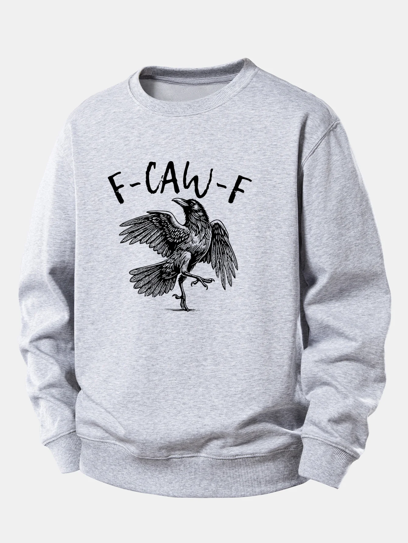 Sweatshirt mit Krähenmuster und lockerem Schnitt - Image 4