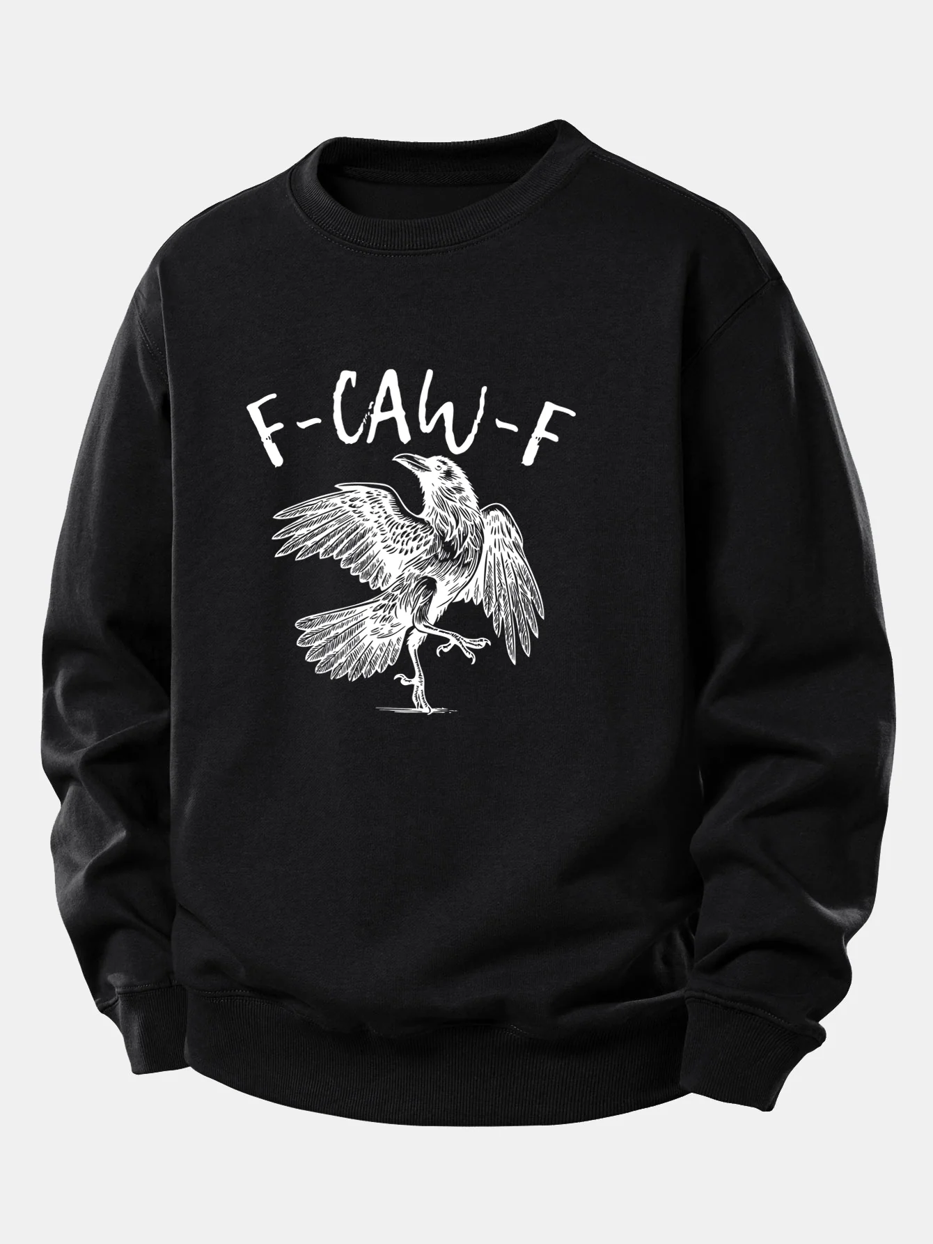 Sweatshirt mit Krähenmuster und lockerem Schnitt - Image 5