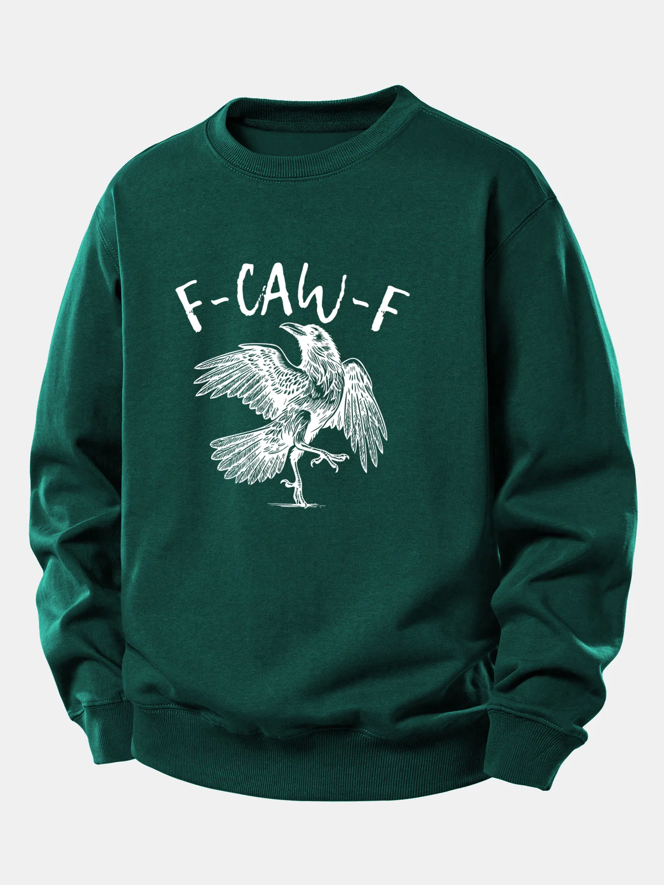 Sweatshirt mit Krähenmuster und lockerem Schnitt - Image 9