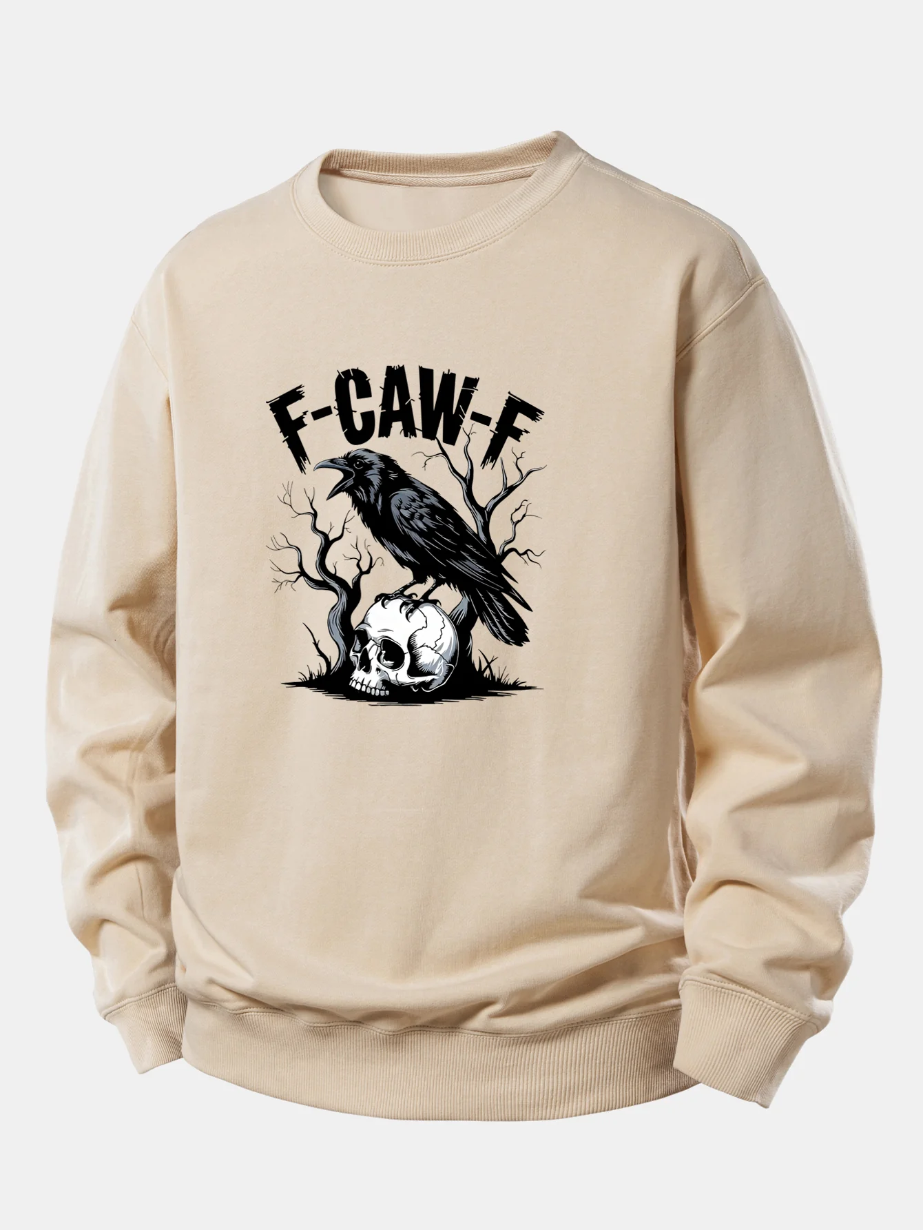 Sweatshirt mit lockerem Schnitt und Totenkopf-Print - Image 3