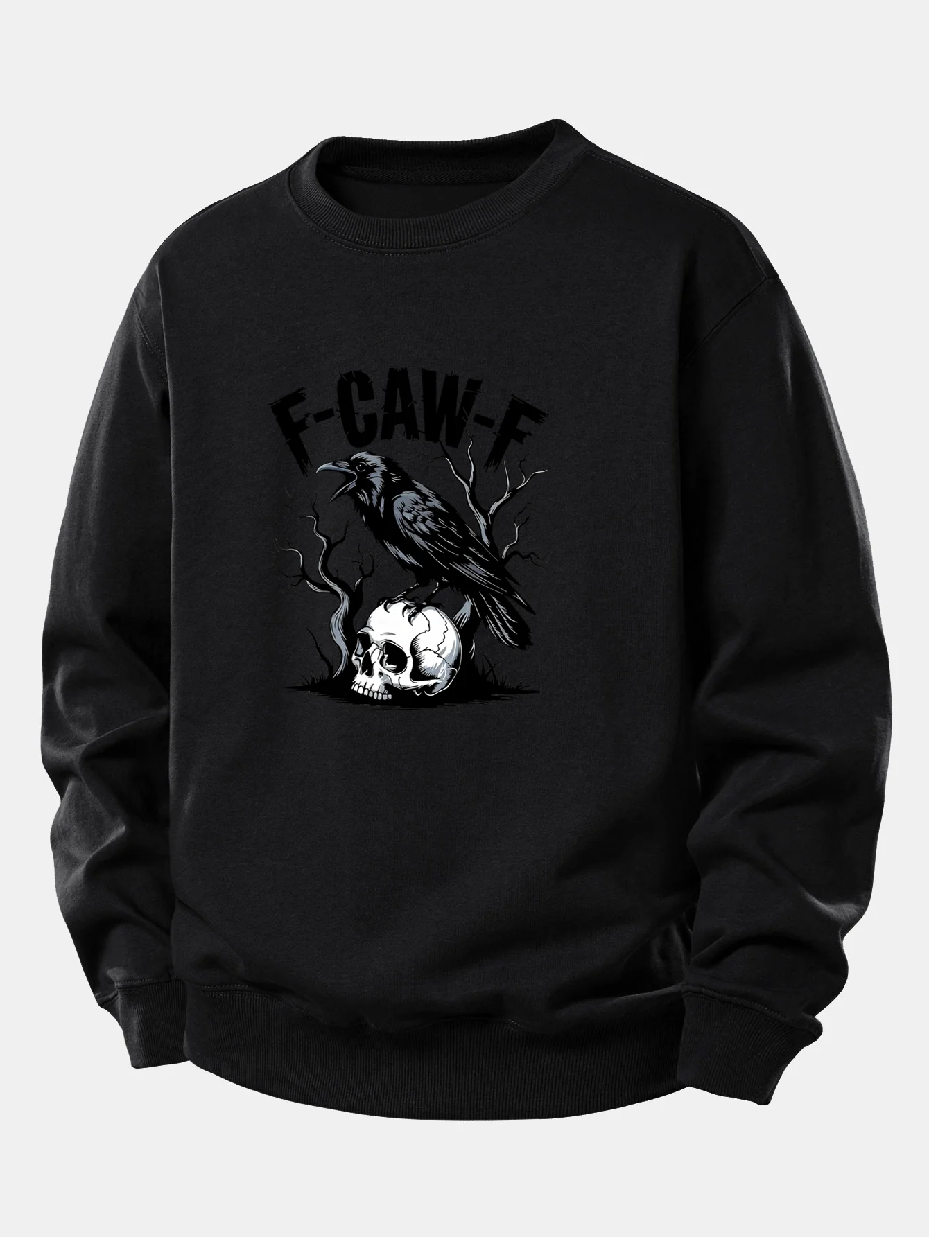 Sweatshirt mit lockerem Schnitt und Totenkopf-Print - Image 5