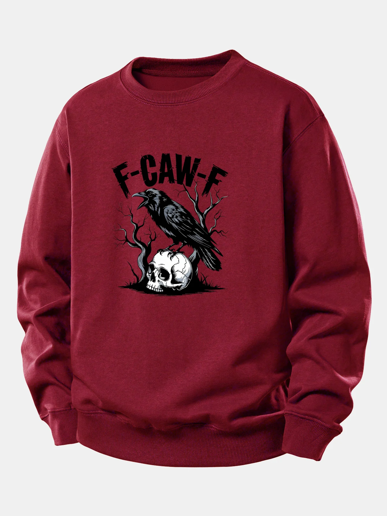 Sweatshirt mit lockerem Schnitt und Totenkopf-Print - Image 7