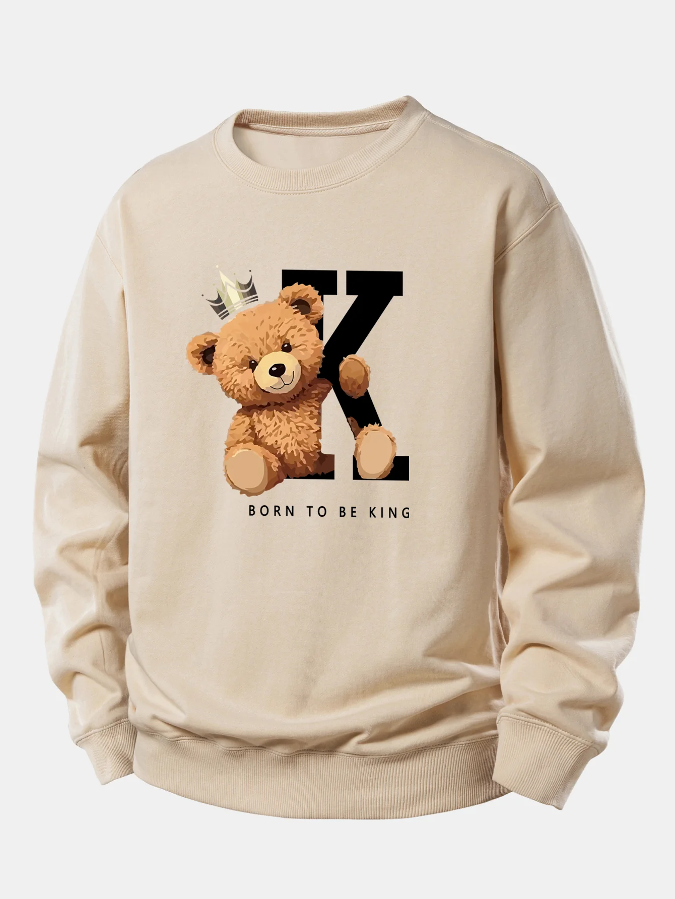 Crown King Bear Print Relax Fit Sweatshirt - Image 2
