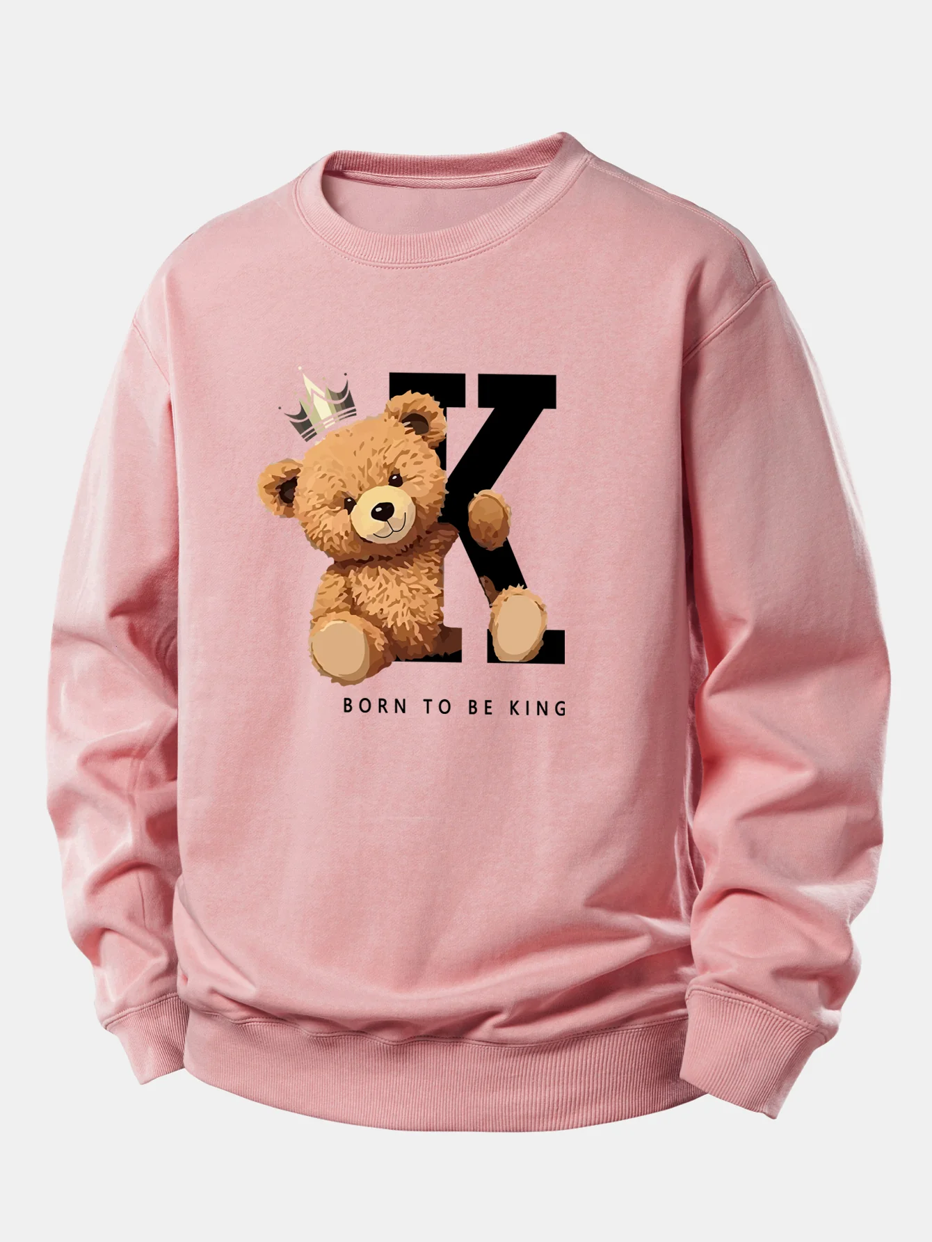 Crown King Bear Print Relax Fit Sweatshirt - Image 4