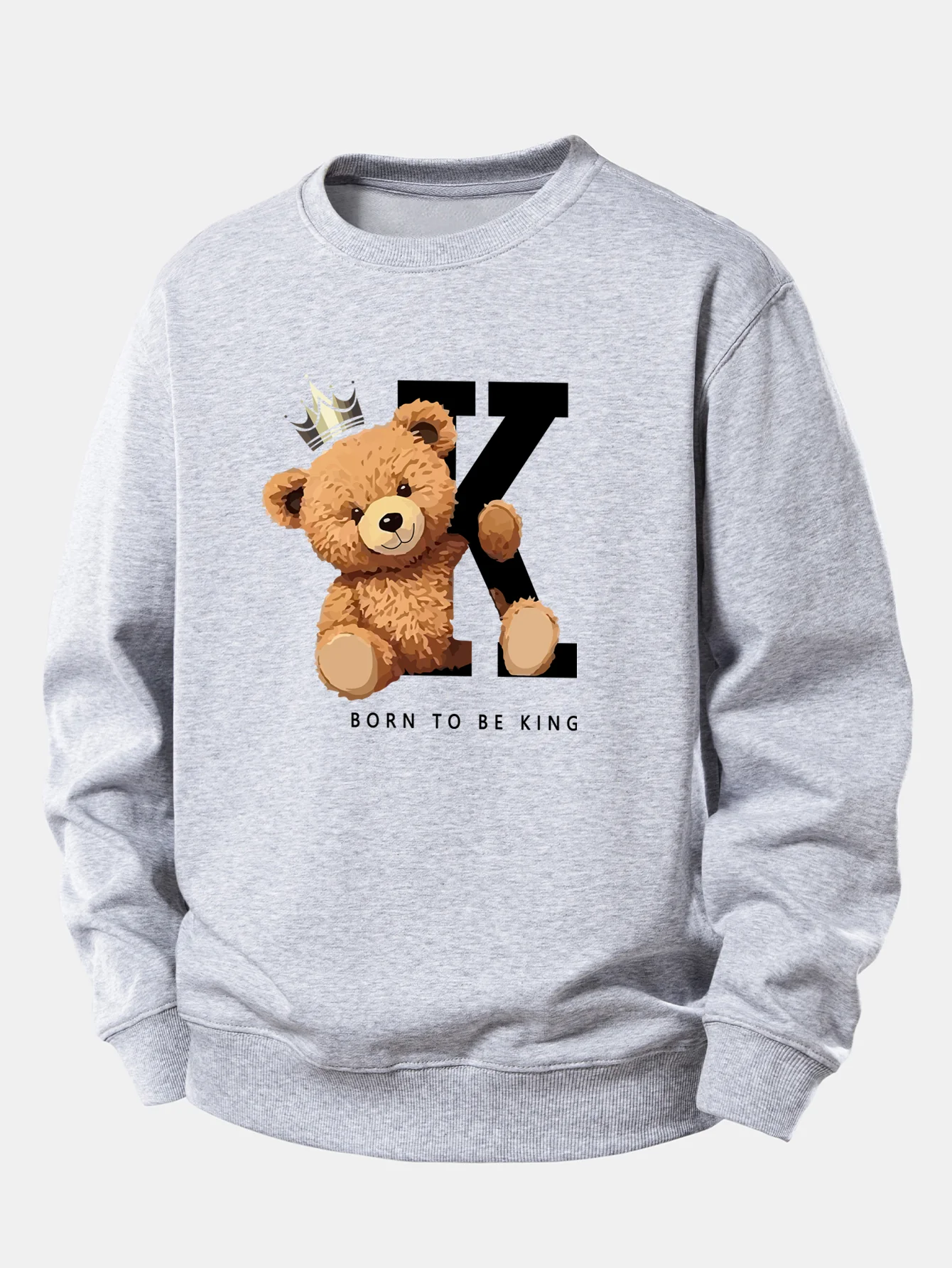 Crown King Bear Print Relax Fit Sweatshirt - Image 5