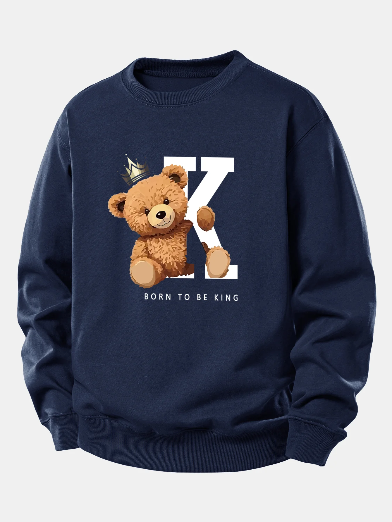 Crown King Bear Print Relax Fit Sweatshirt - Image 6