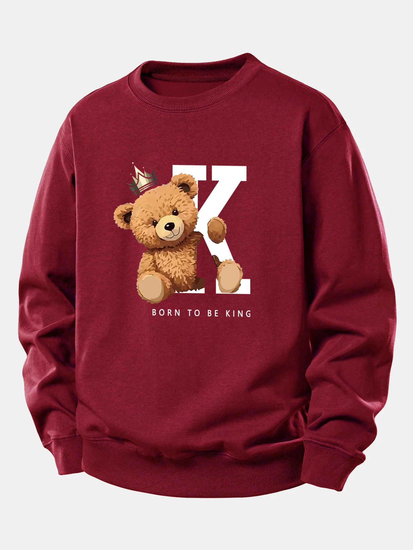 Crown King Bear Print Relax Fit Sweatshirt - Image 7