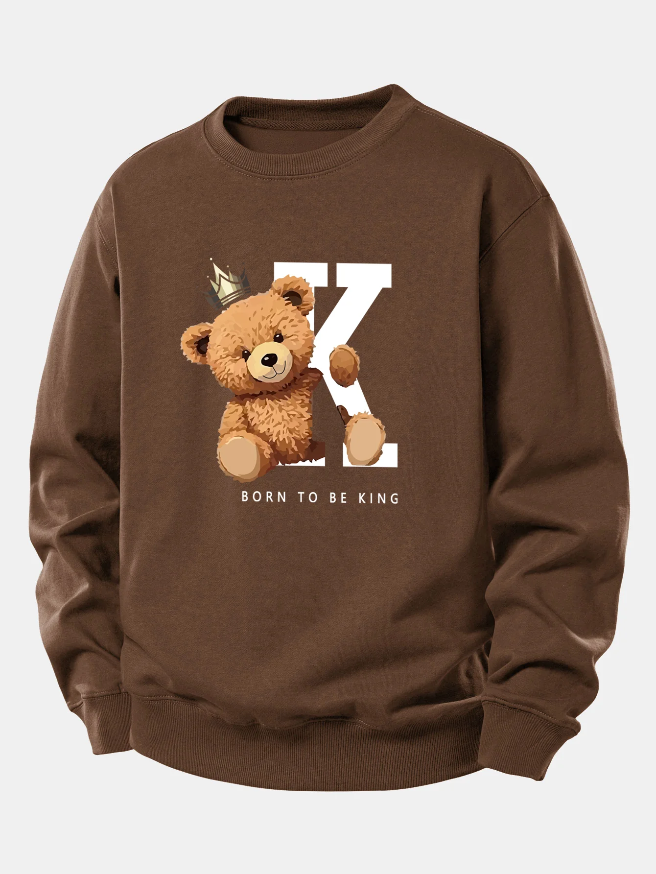 Crown King Bear Print Relax Fit Sweatshirt - Image 8