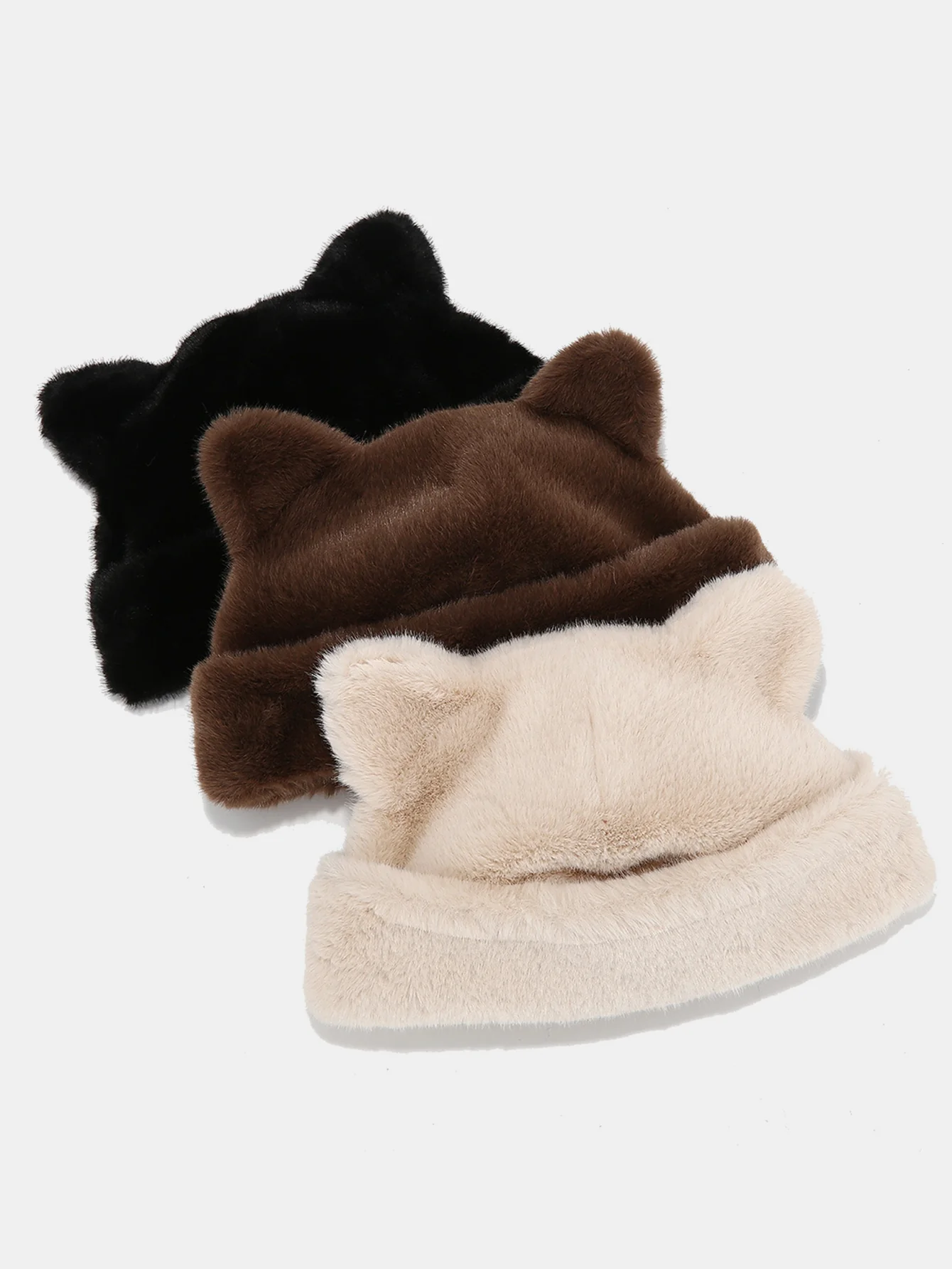 Cute Bear Ear Shape Warm Knitted Hat - Image 8