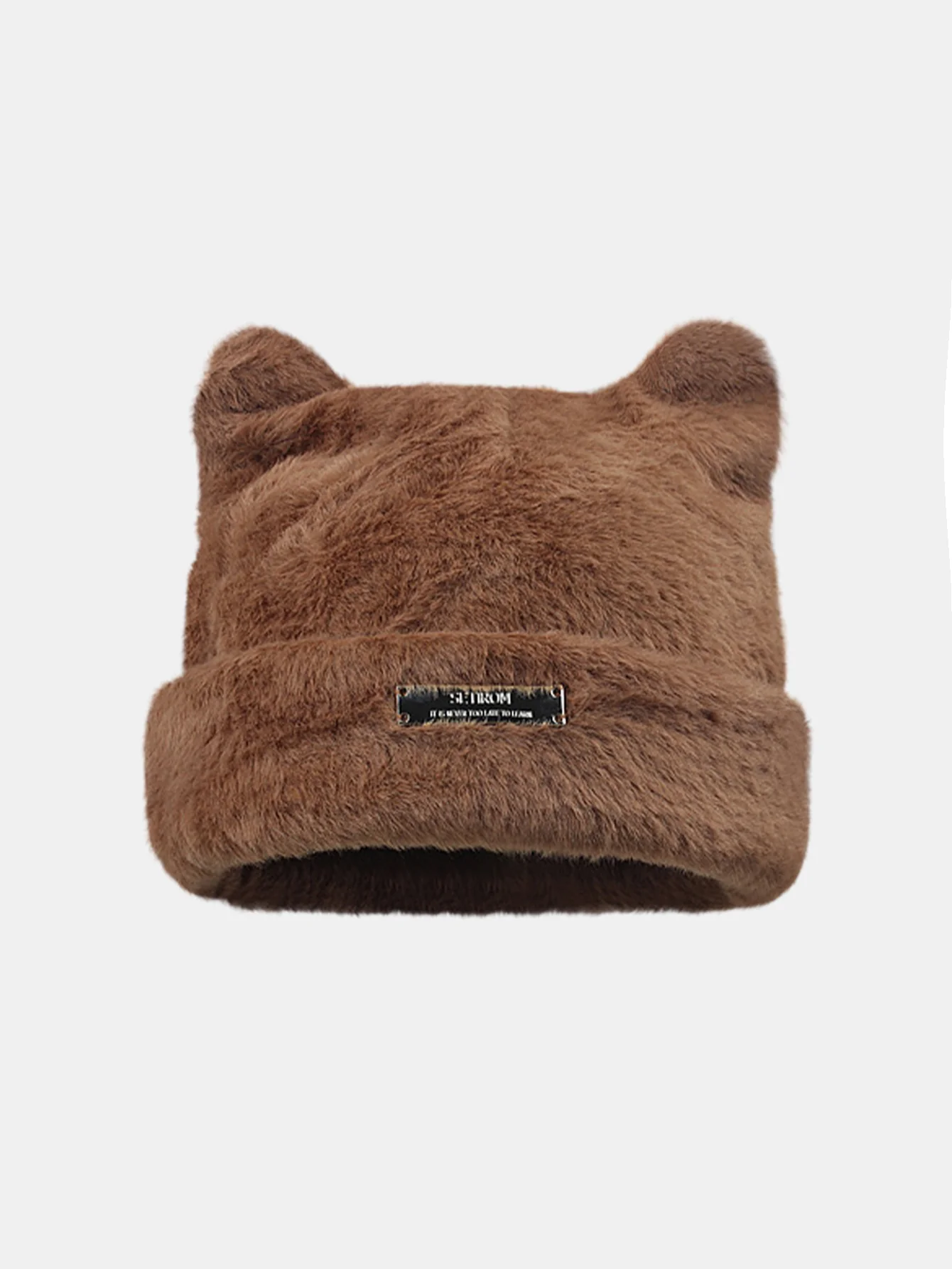 Cute Bear Ear Shape Warm Knitted Hat - Image 2