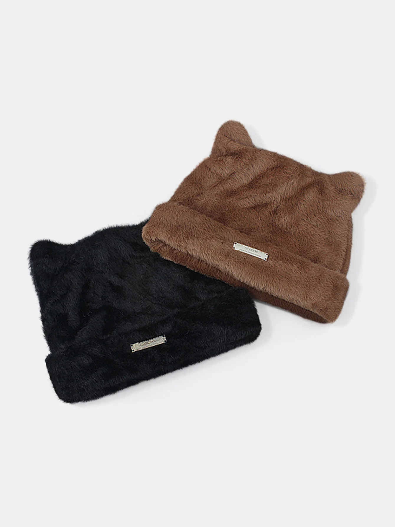 Cute Bear Ear Shape Warm Knitted Hat - Image 6