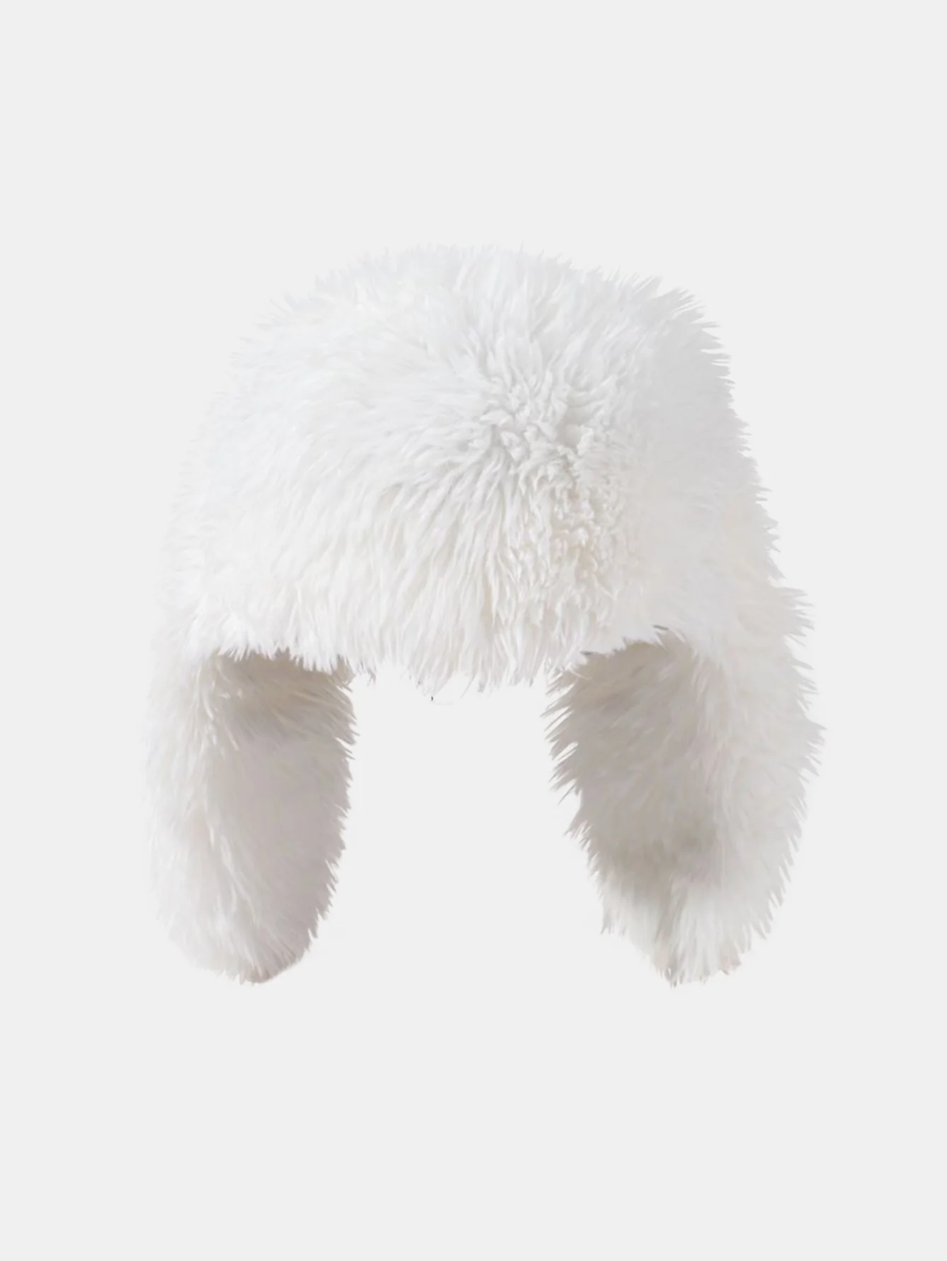 Cute Cartoon Rabbit Ear Decor Soft Furry Warm Plush Hat With Fun Designer - Image 2