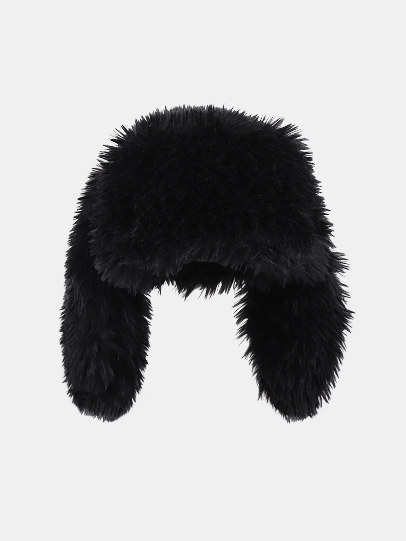 Cute Cartoon Rabbit Ear Decor Soft Furry Warm Plush Hat With Fun Designer - Image 3