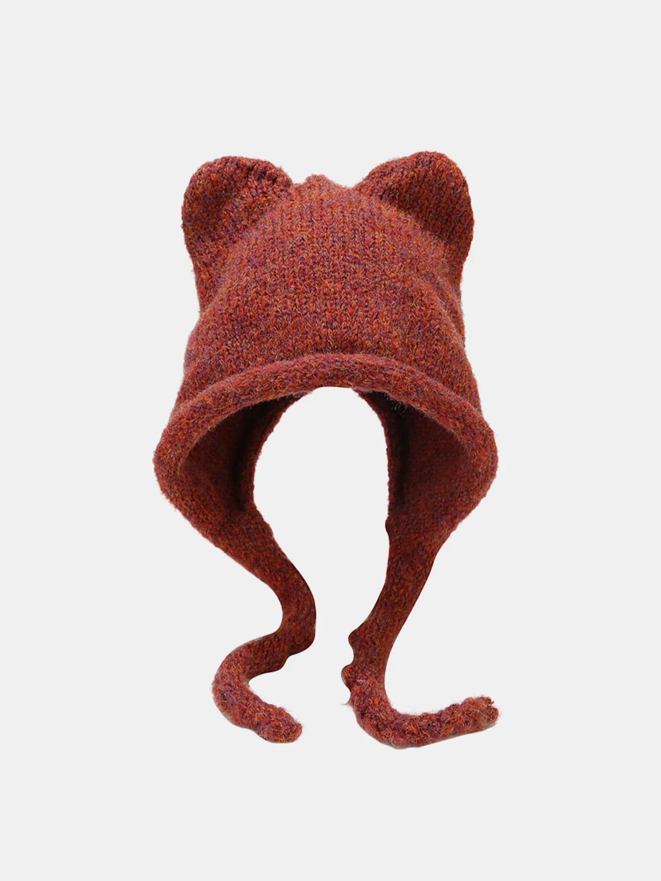Cute Hat With Cat Ears And Braids For Winter Outdoor Warmth - Image 2