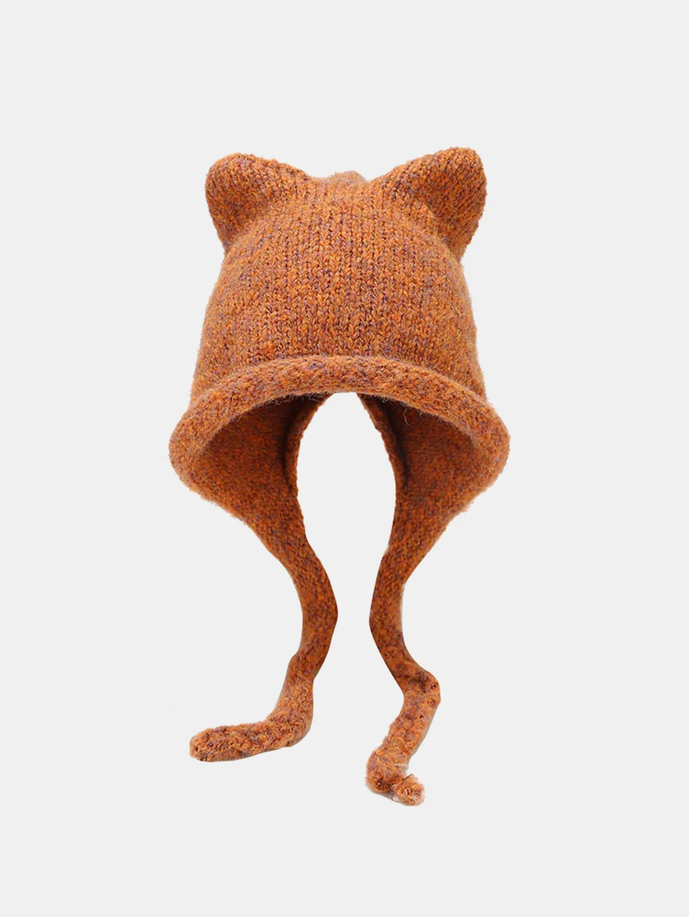 Cute Hat With Cat Ears And Braids For Winter Outdoor Warmth - Image 3