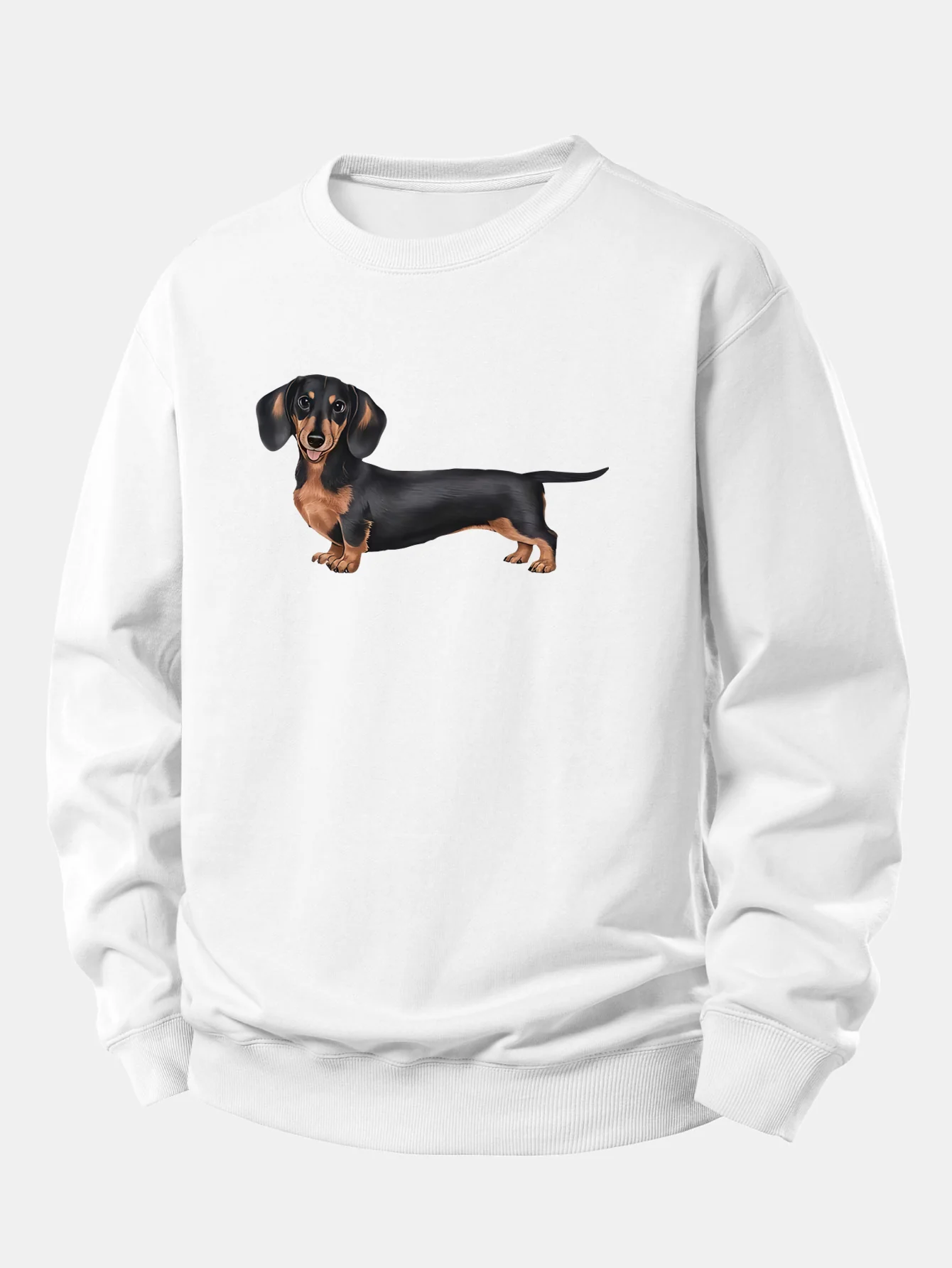 Dachshund Print Relax Fit Sweatshirt - Image 2