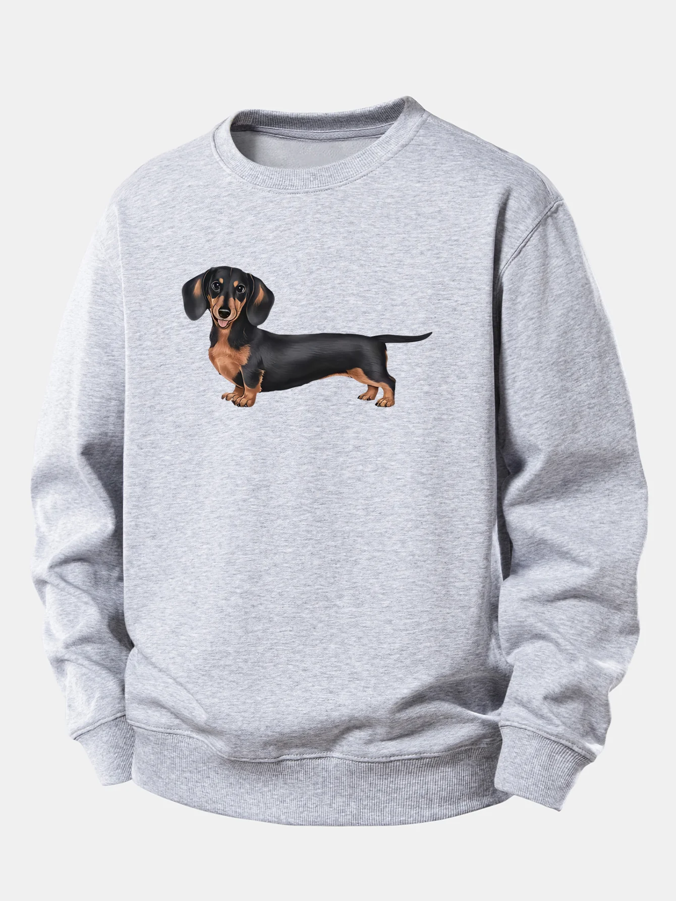 Dachshund Print Relax Fit Sweatshirt - Image 4