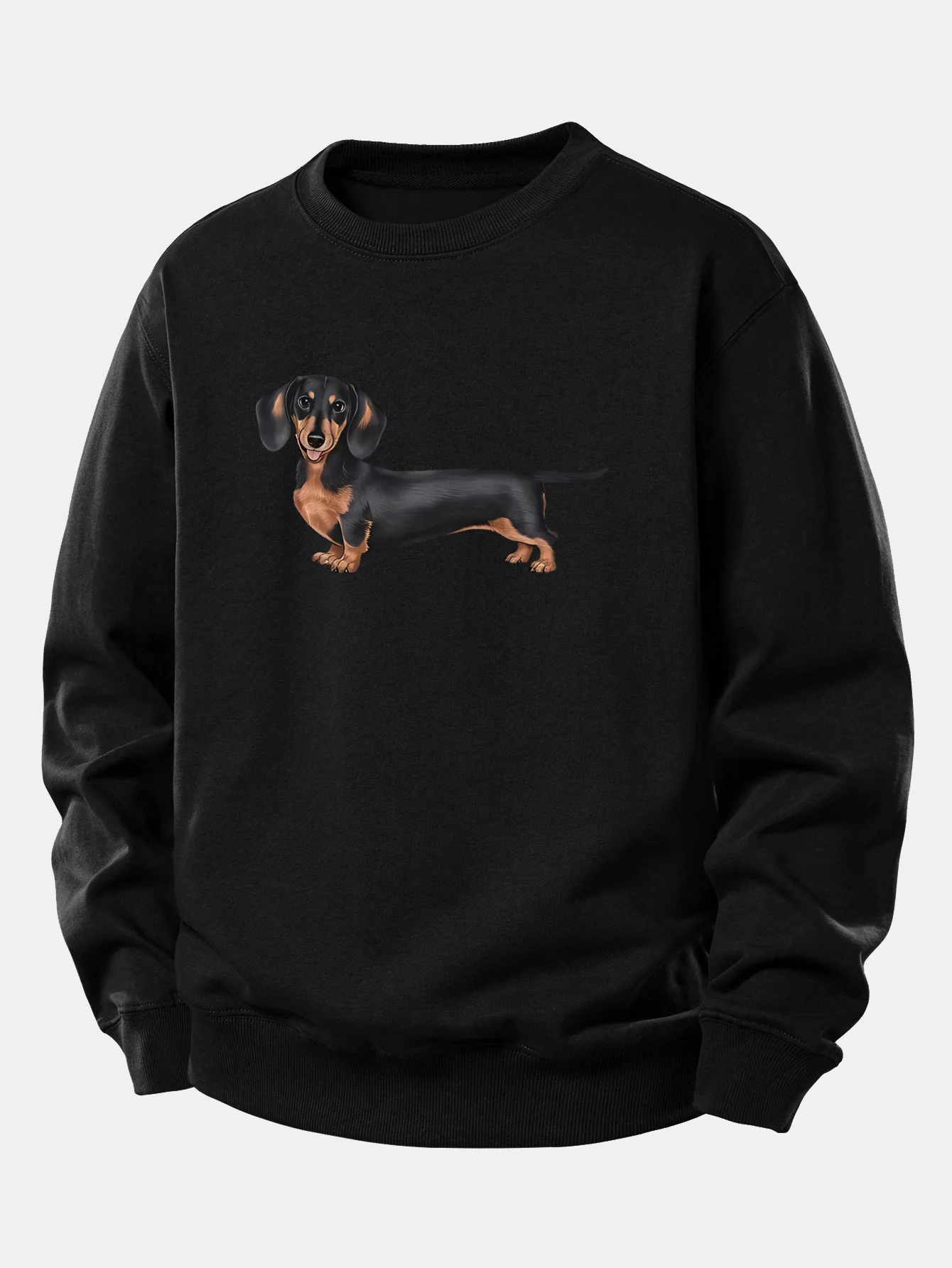 Dachshund Print Relax Fit Sweatshirt - Image 5