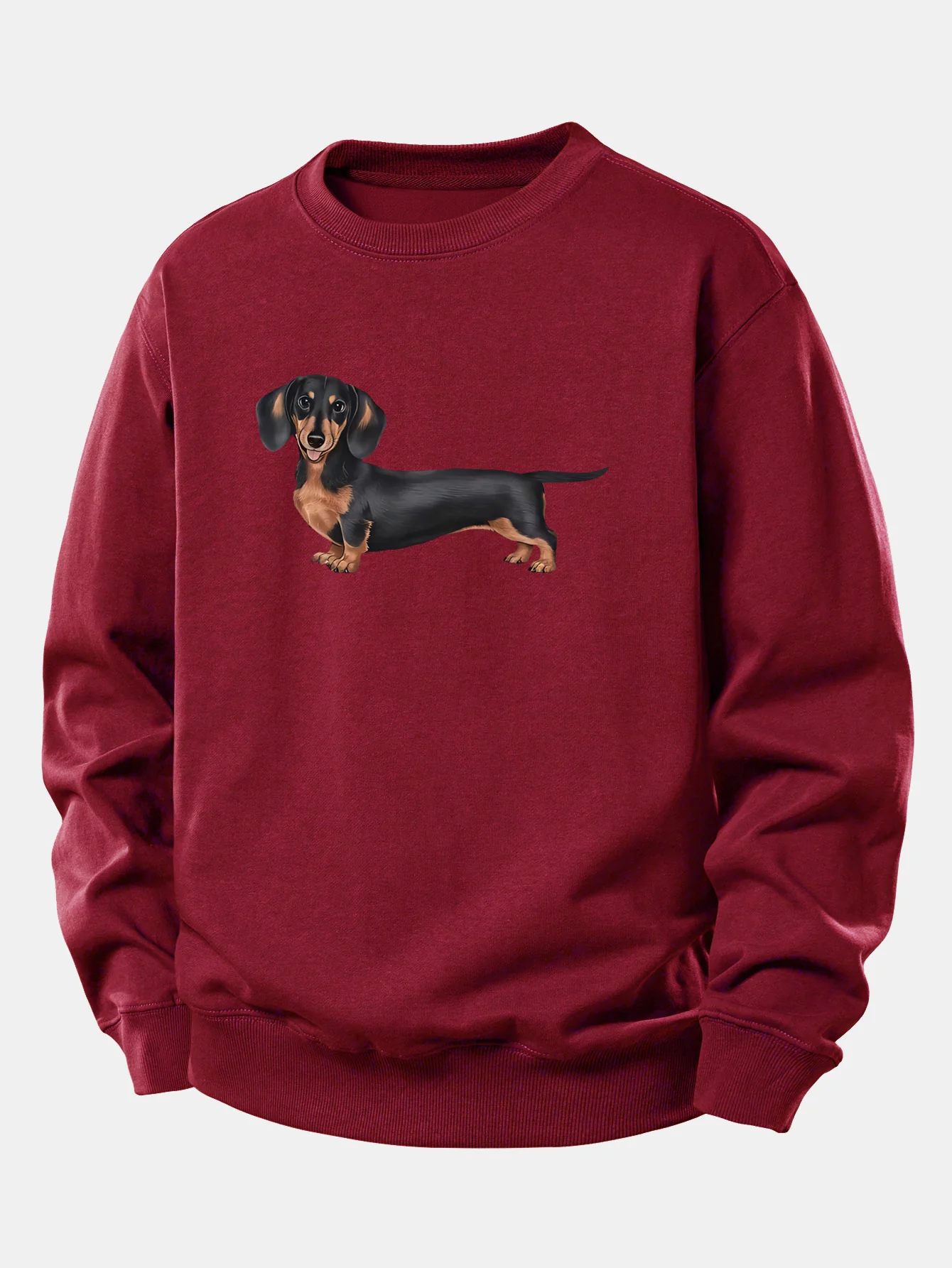 Dachshund Print Relax Fit Sweatshirt - Image 7