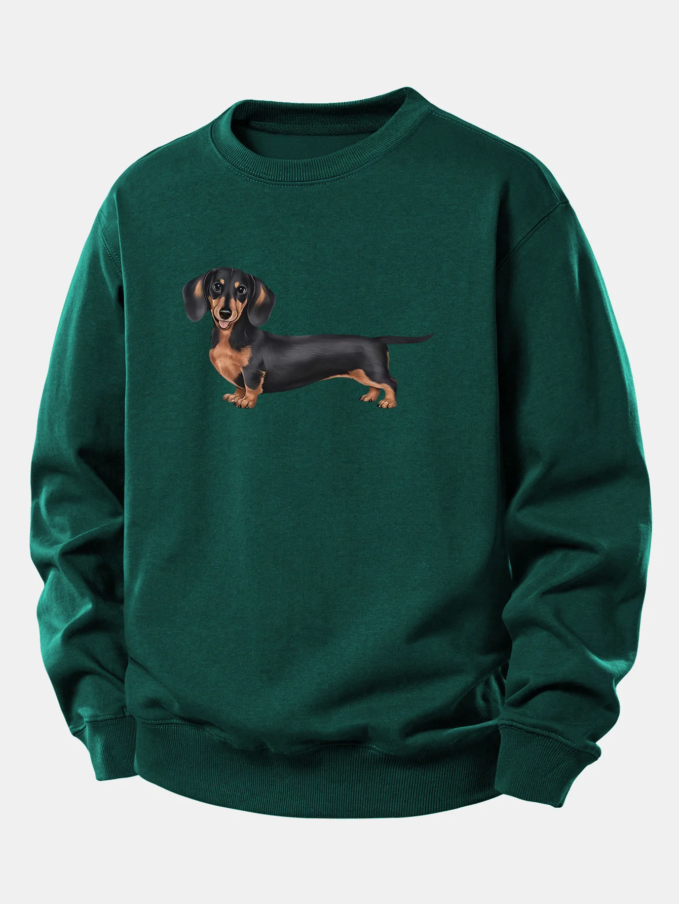 Dachshund Print Relax Fit Sweatshirt - Image 9