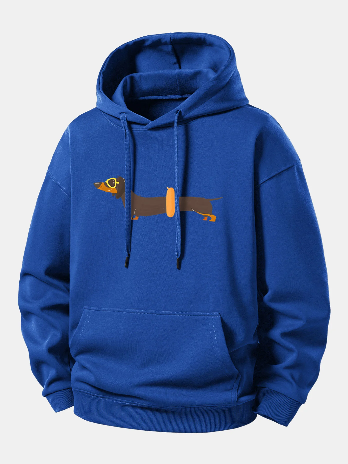 Dachshund With Swimming Ring Print Relax Fit Hoodie - Image 10