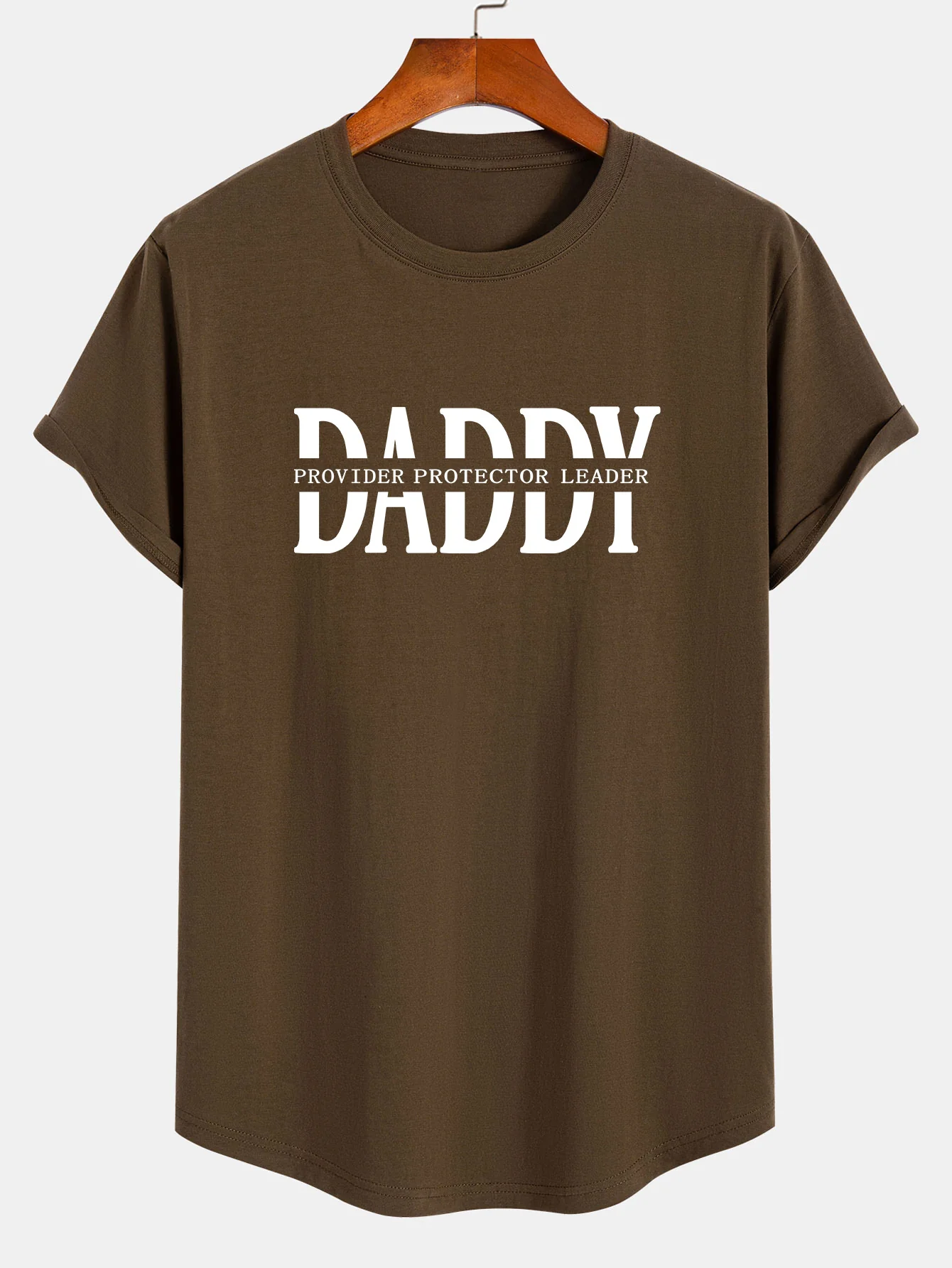 Daddy Print Baumwolle Arc Saum T-Shirt - Image 2