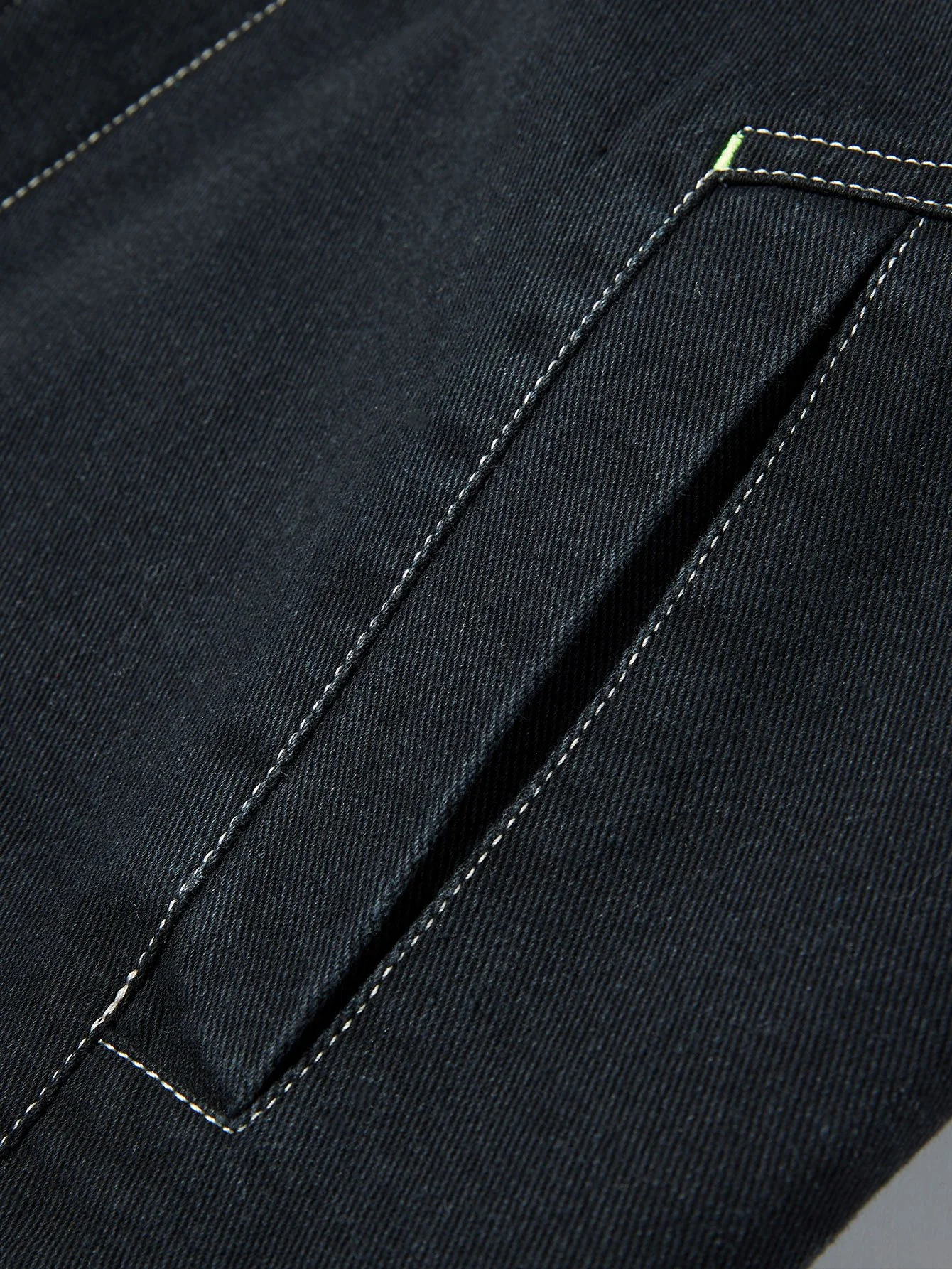 Denim Borg gefütterte Utility-Jacke - Image 6