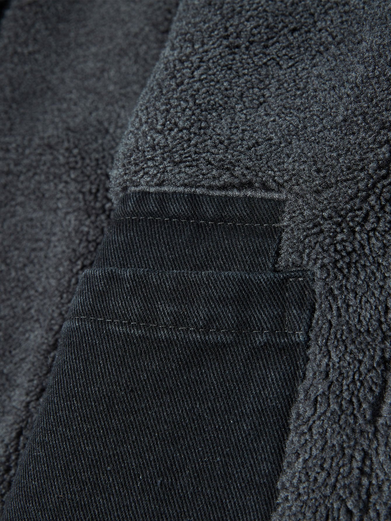 Denim Borg gefütterte Utility-Jacke - Image 9