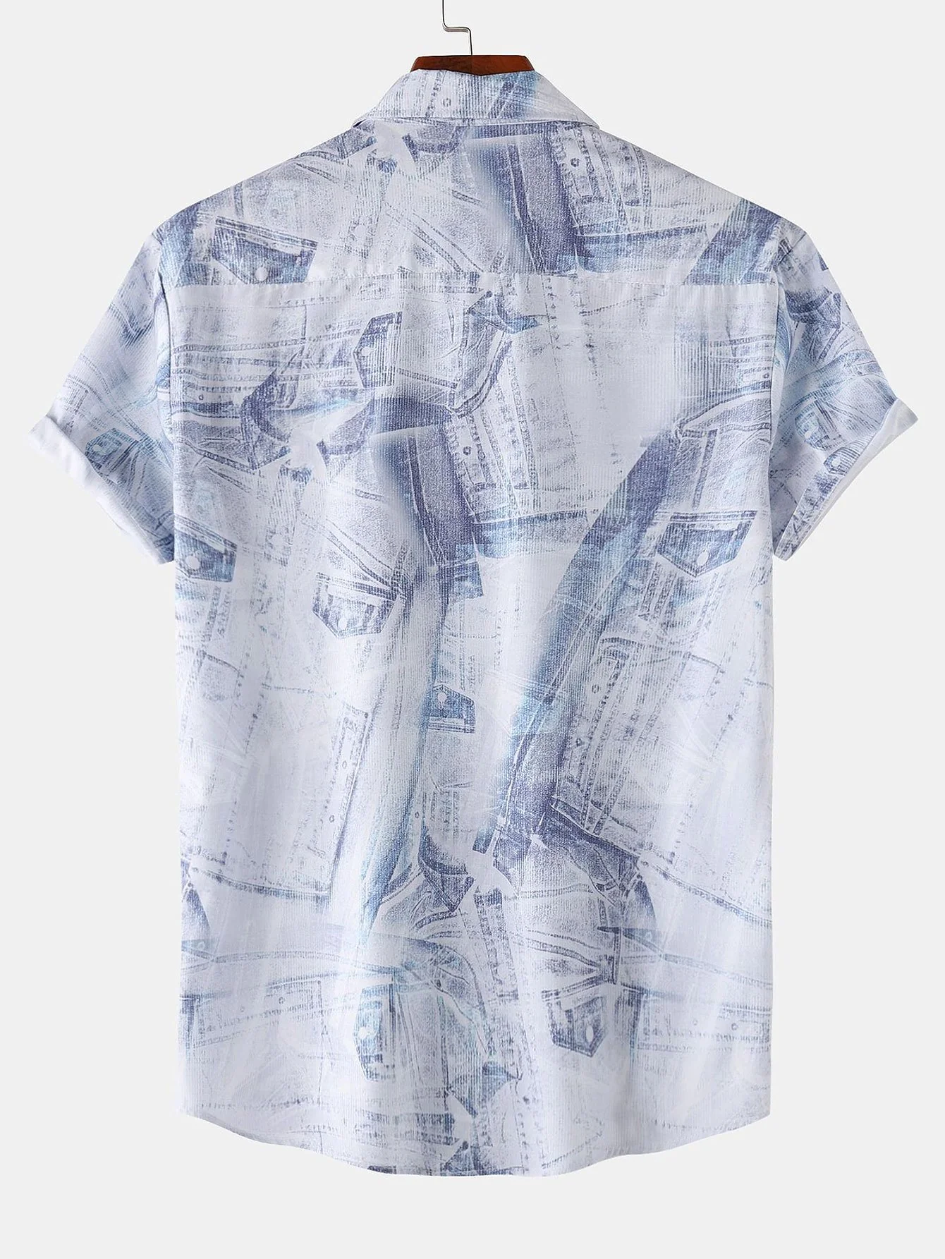 Denim Druck Hemd mit Knöpfen - Image 2