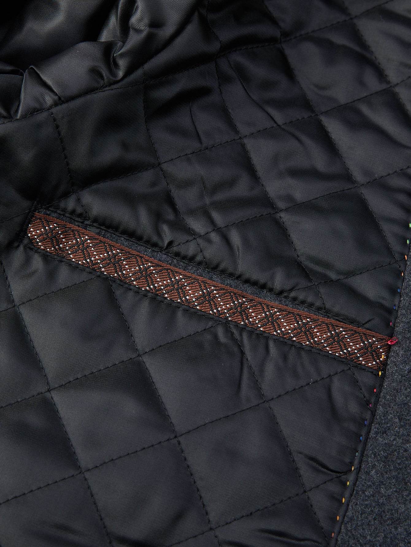 Detachable Scarf Notch Lapel Wool Overcoat - Image 8