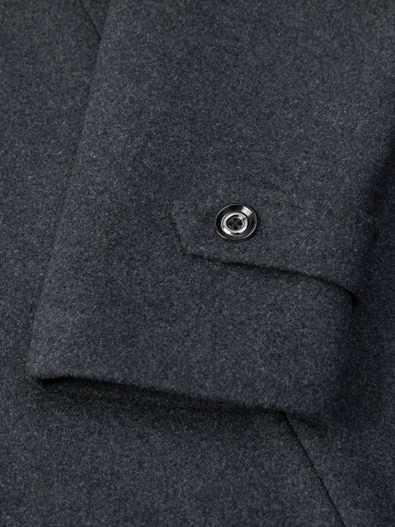Detachable Scarf Notch Lapel Wool Overcoat - Image 9