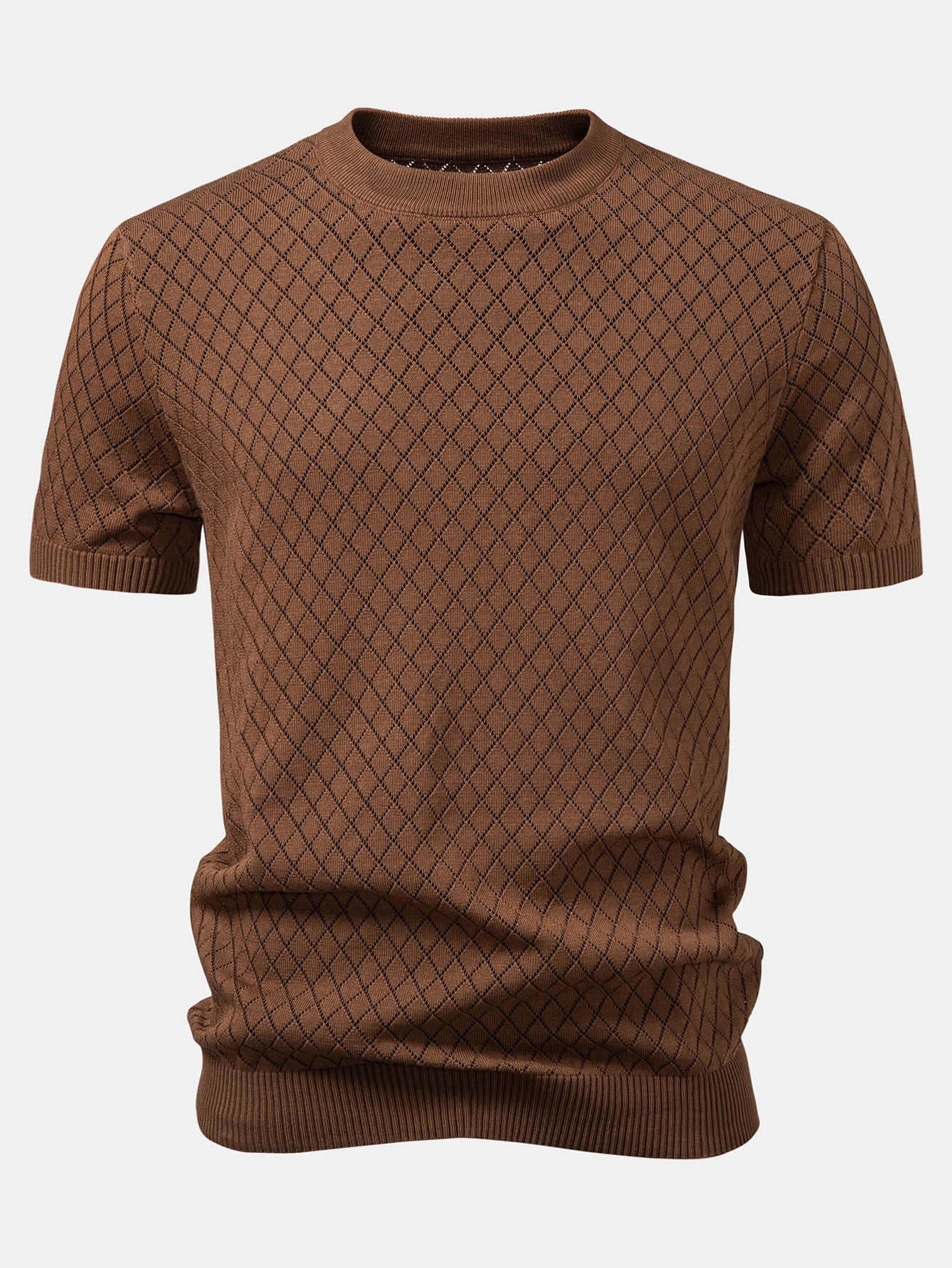 Diamant Häkel Strick T-Shirt