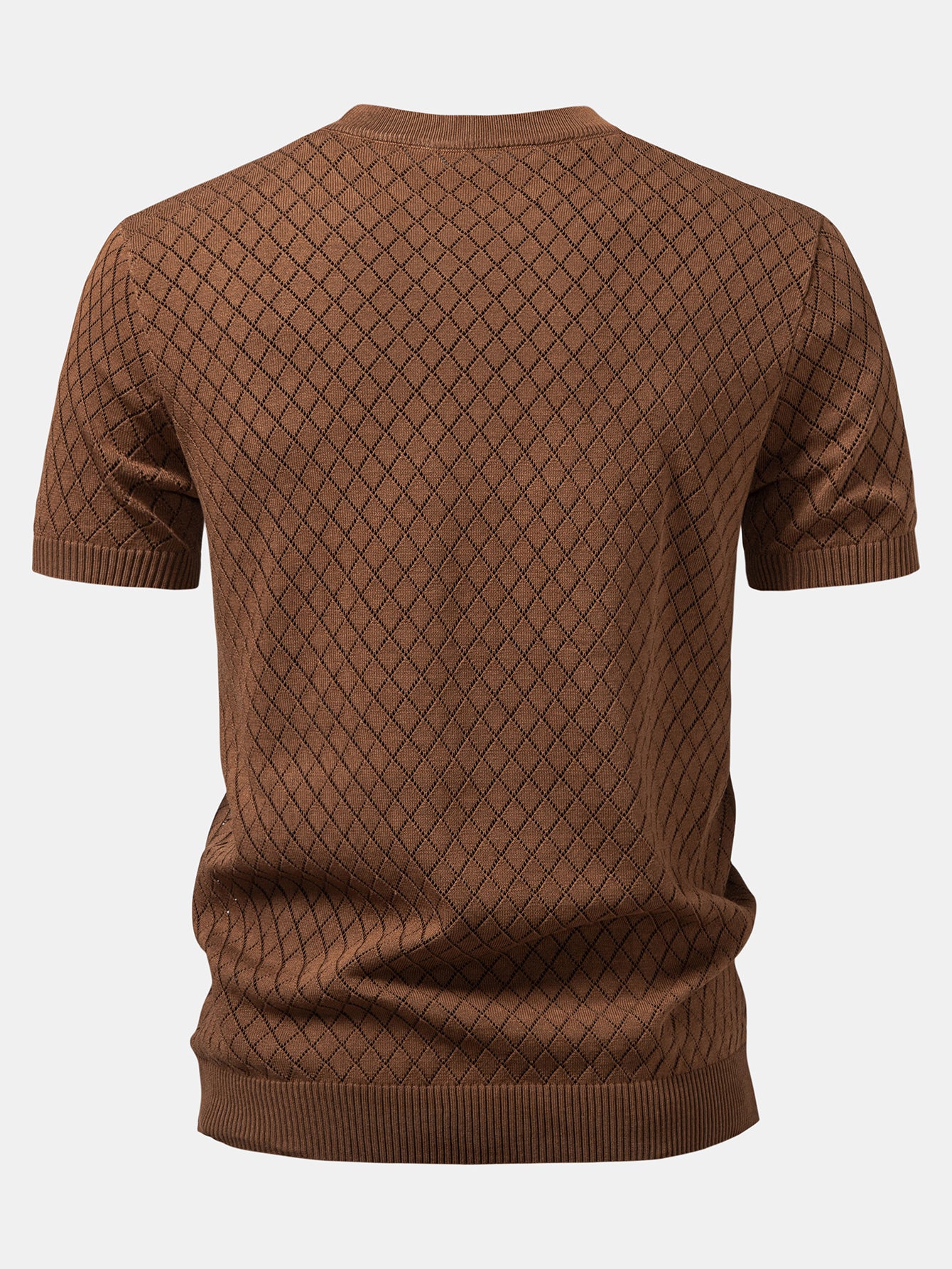 Diamant Häkel Strick T-Shirt - Image 2
