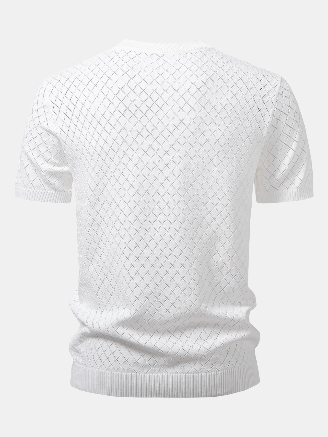 Diamant Häkel Strick T-Shirt - Image 8