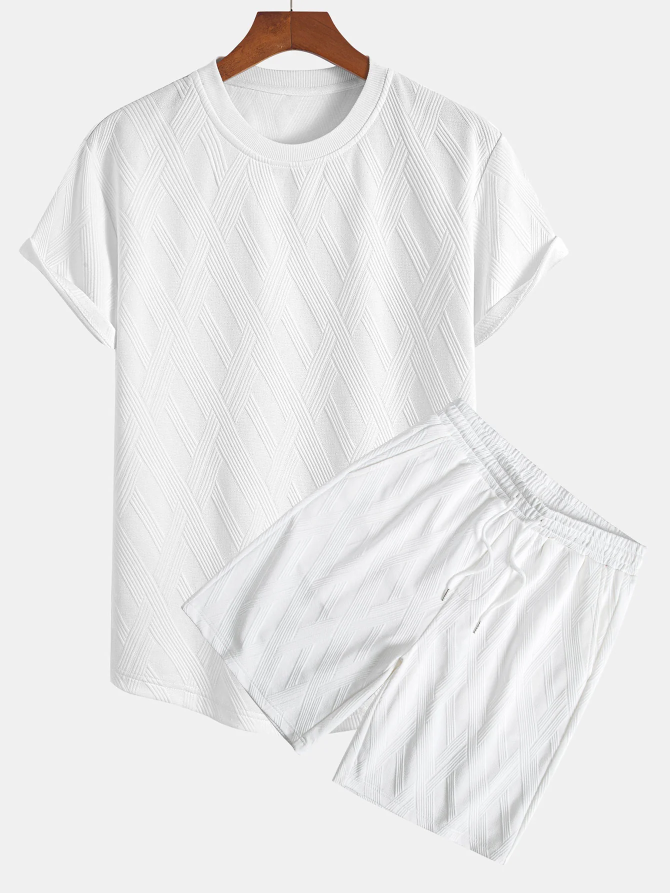 Diamant-Jacquard-Arc-Hem-T-Shirt & Diamant-Jacquard-Shorts - Image 2