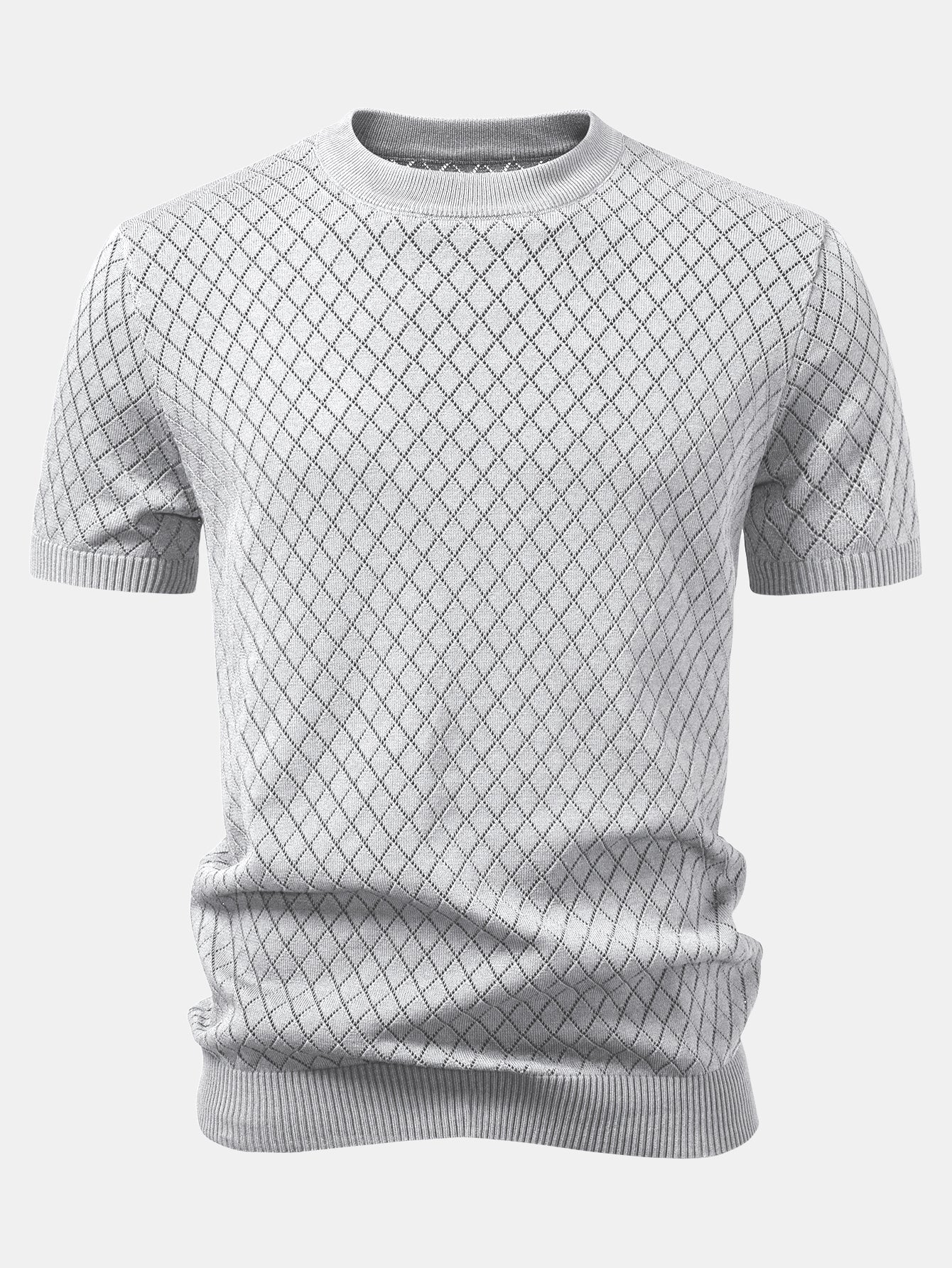 Diamond Open Knit T-Shirt - Image 5