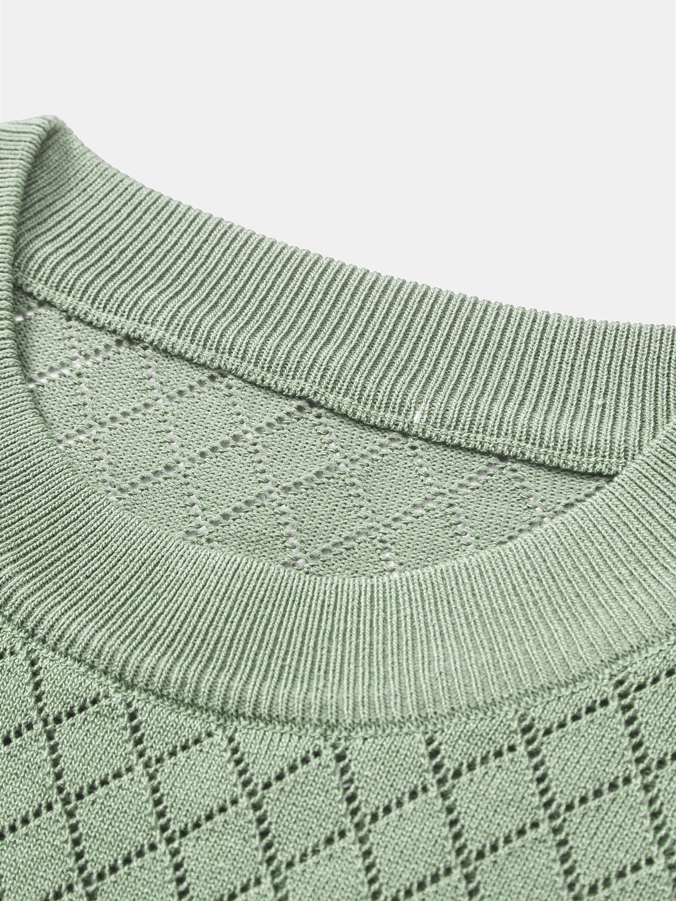 Diamond Open Knit T-Shirt - Image 9
