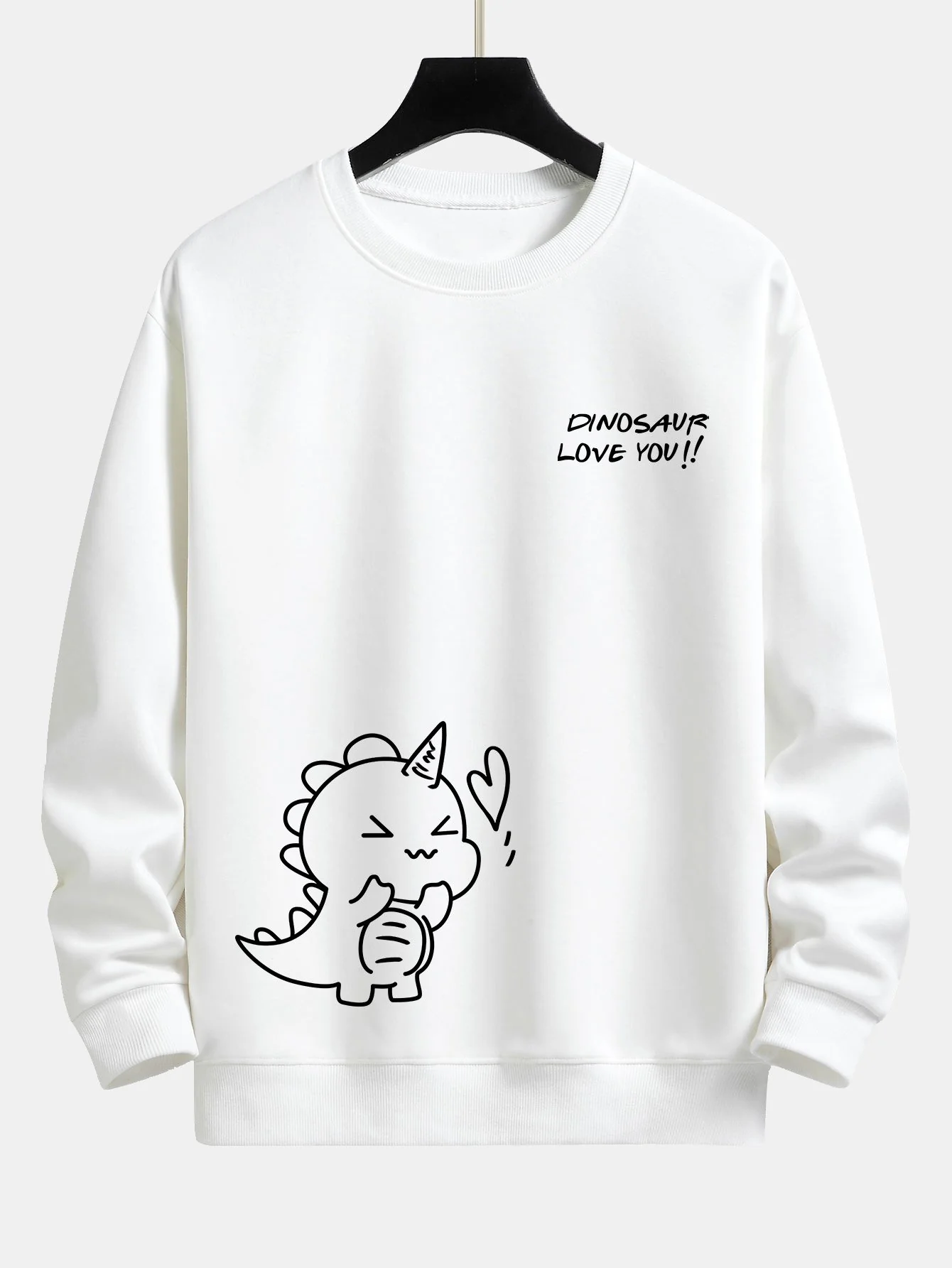Dinosaurier Liebe Dich Relax Fit Sweatshirt - Image 2