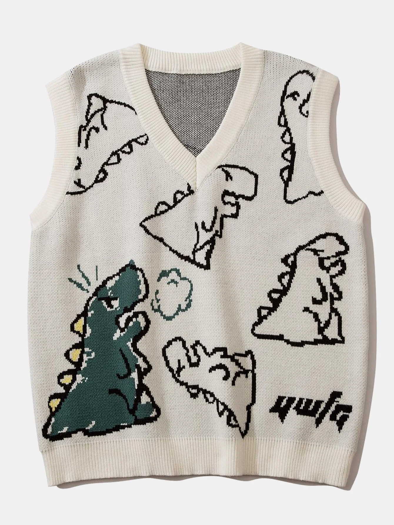 Dinosaurier bedruckte Strickweste - Image 3