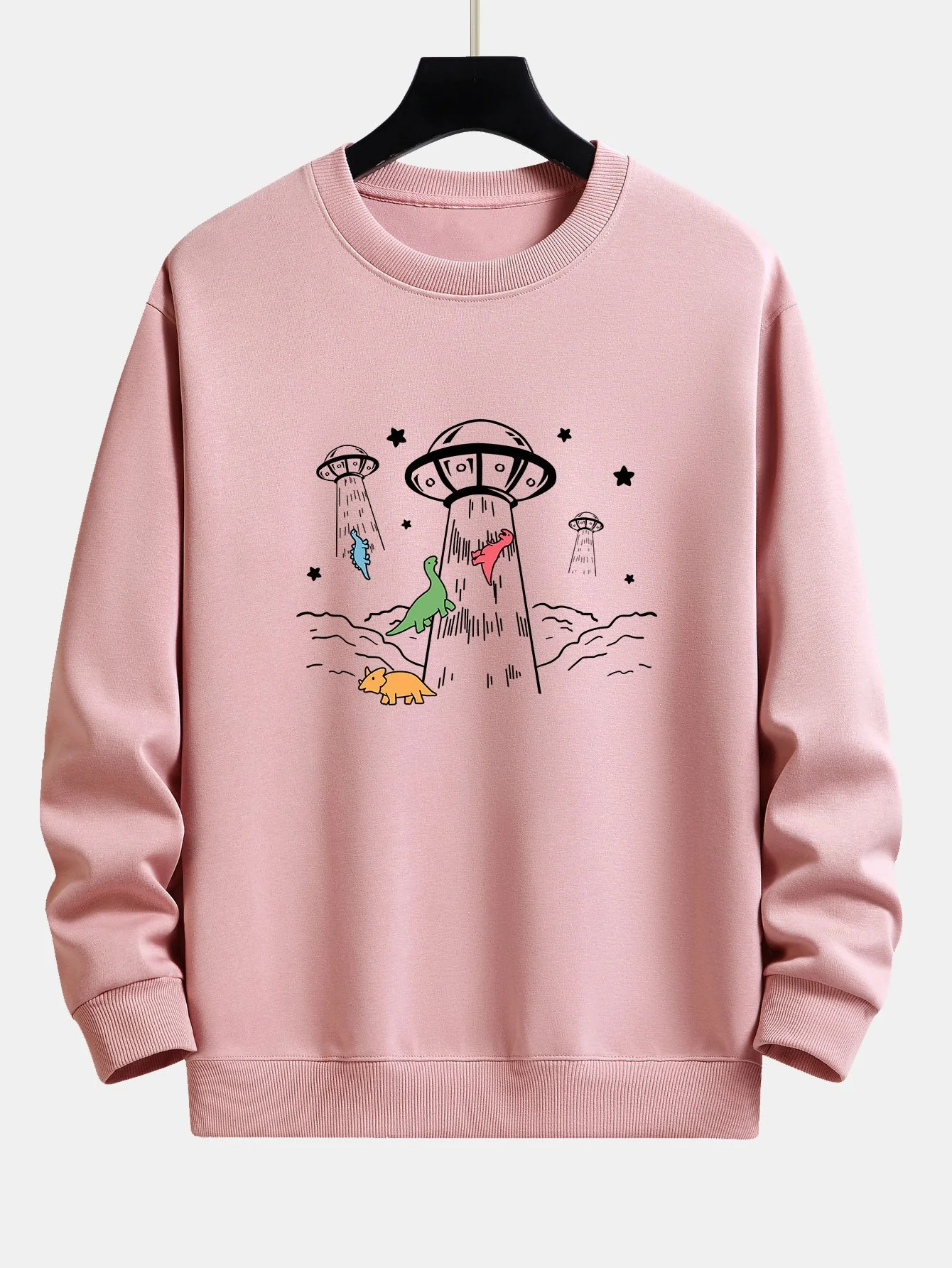 Dinosaurier Raumschiff Druck Relaxed Fit Sweatshirt