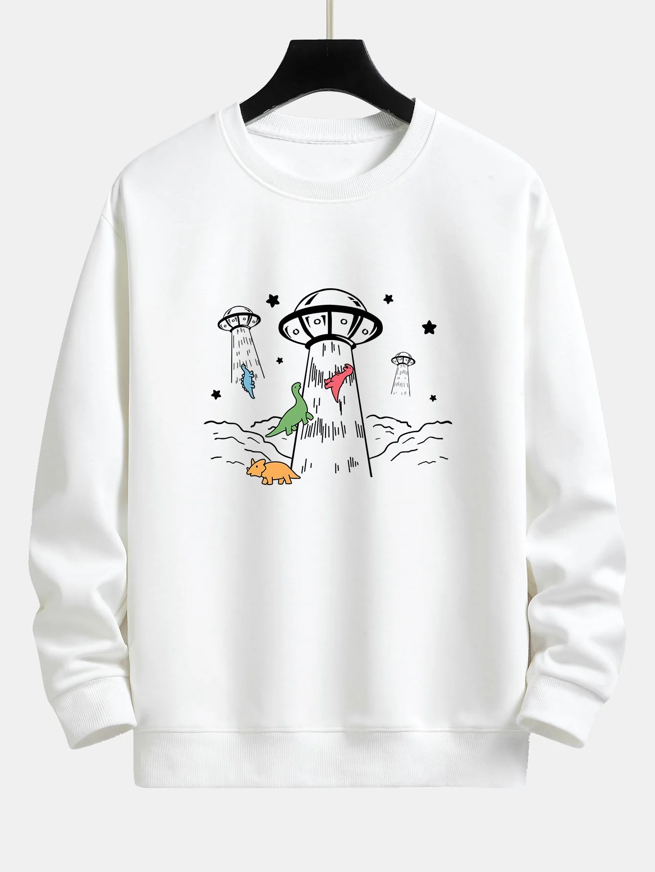 Dinosaurier Raumschiff Druck Relaxed Fit Sweatshirt - Image 5