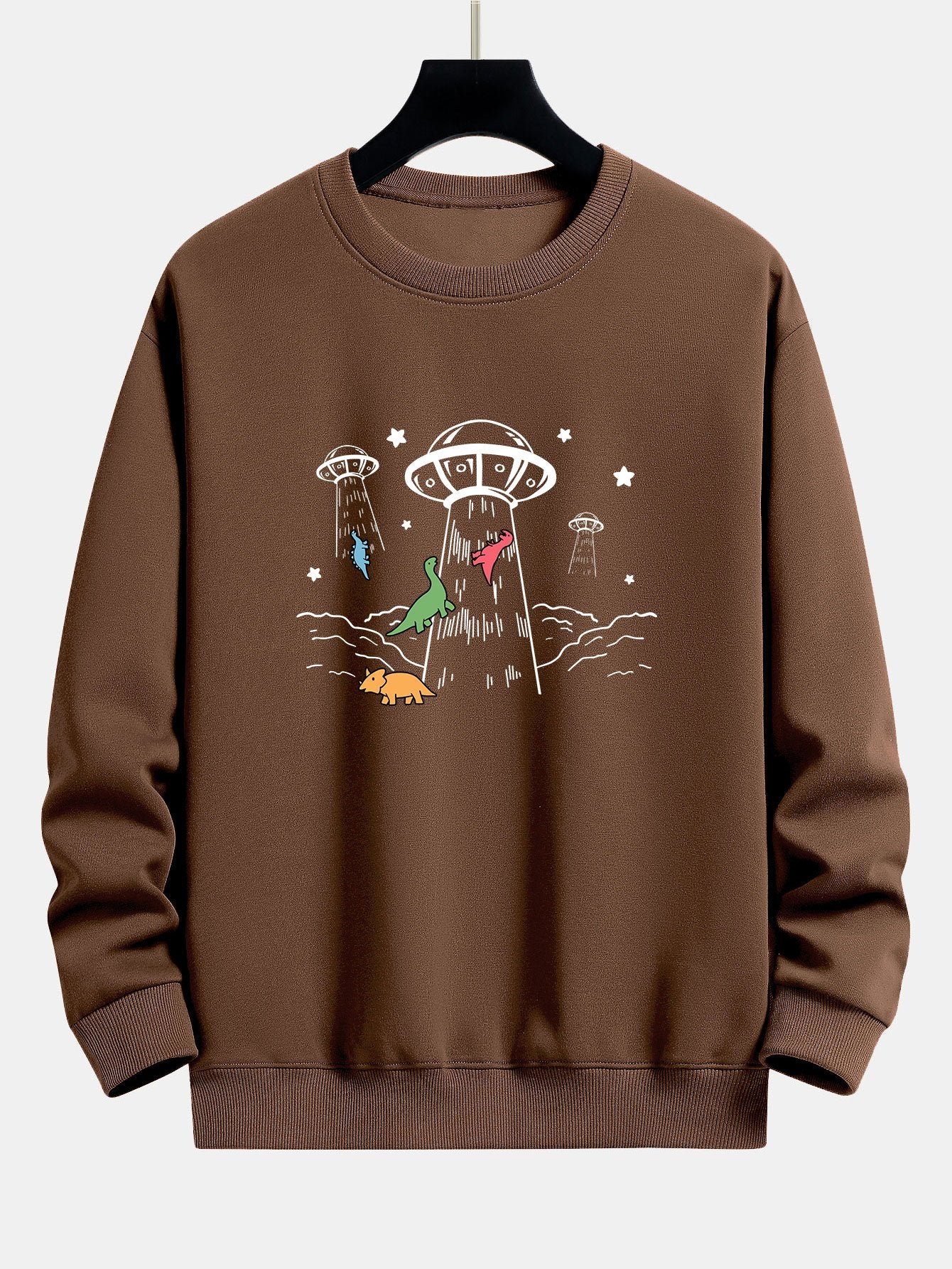 Dinosaurier Raumschiff Druck Relaxed Fit Sweatshirt - Image 6