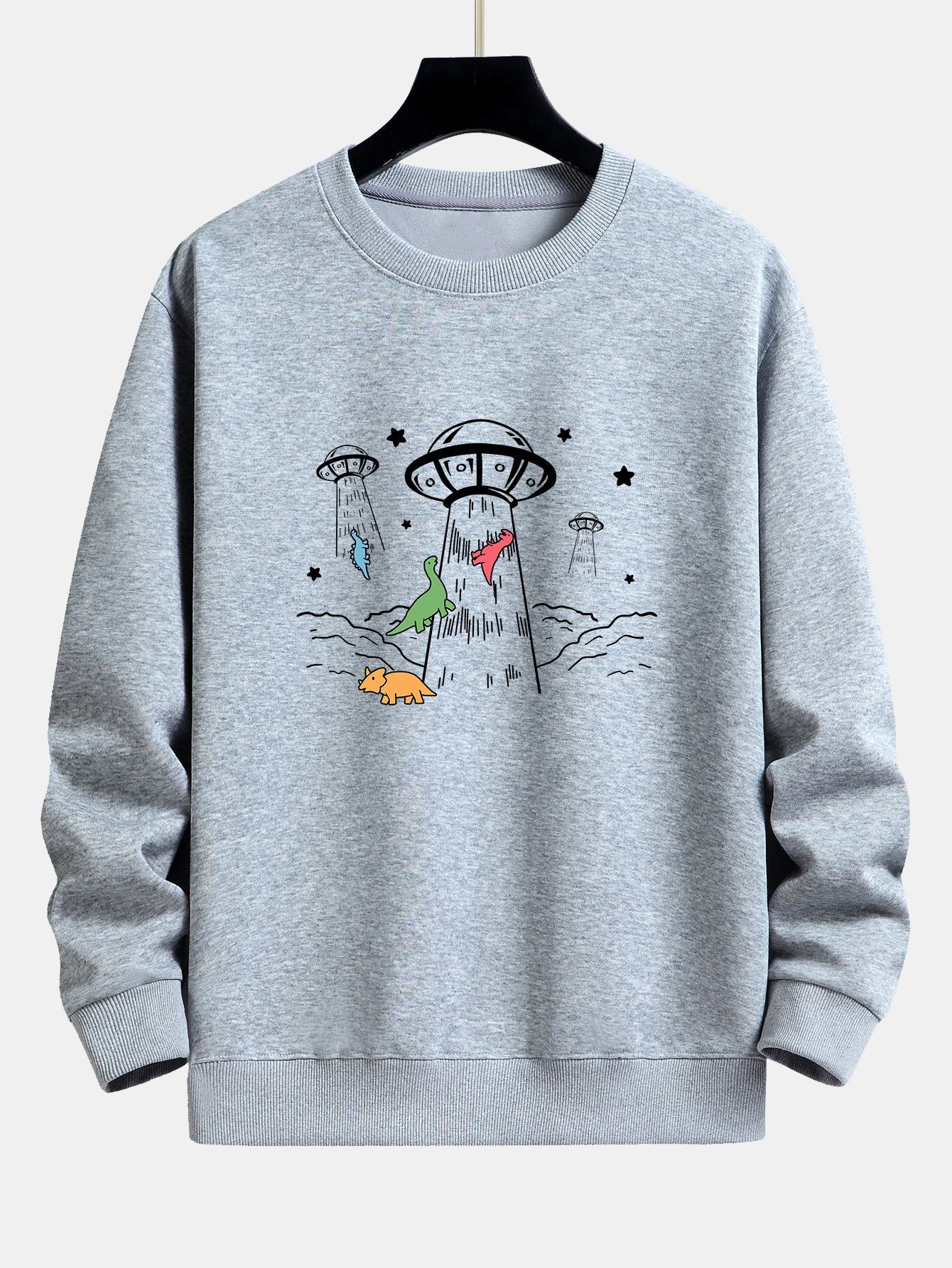 Dinosaurier Raumschiff Druck Relaxed Fit Sweatshirt - Image 8