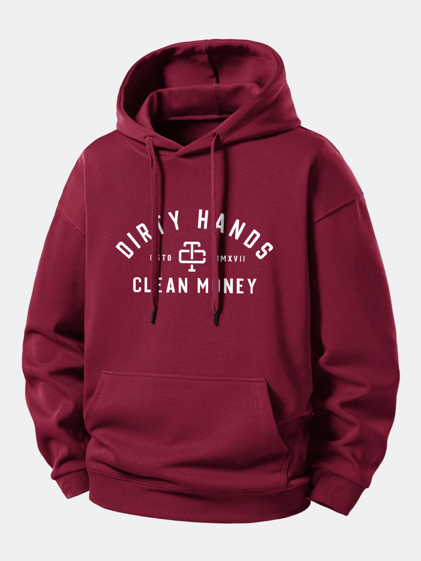 Dirty Hands Clean Money Print Relax Fit Hoodie - Image 7