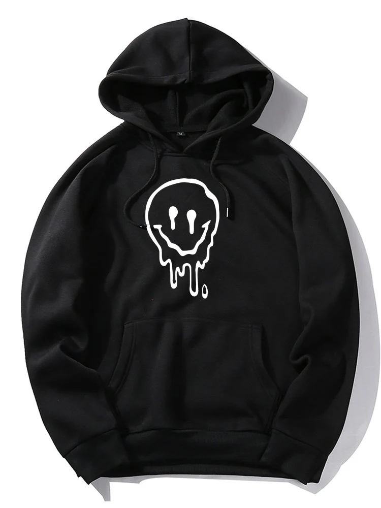 Aufgelöster Smiley-Druck-Hoodie - Image 2
