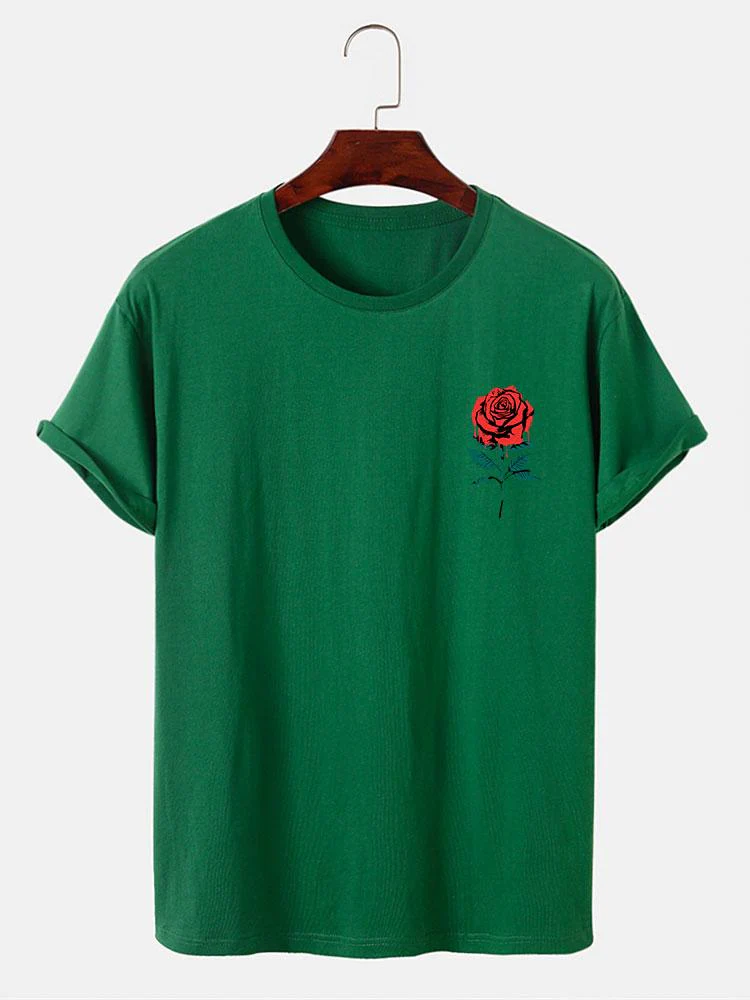 Auflösender Rosen Slogan Druck T-Shirt - Image 10
