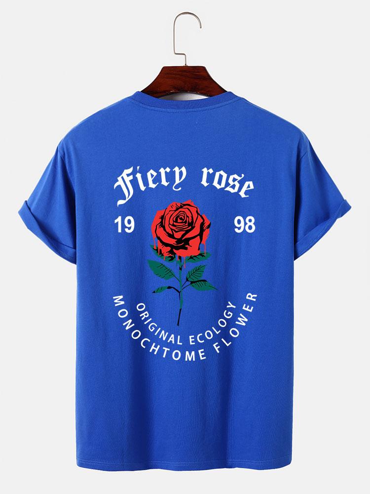 Auflösender Rosen Slogan Druck T-Shirt - Image 7