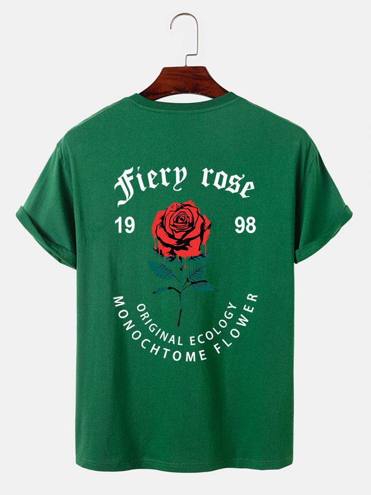 Auflösender Rosen Slogan Druck T-Shirt - Image 9