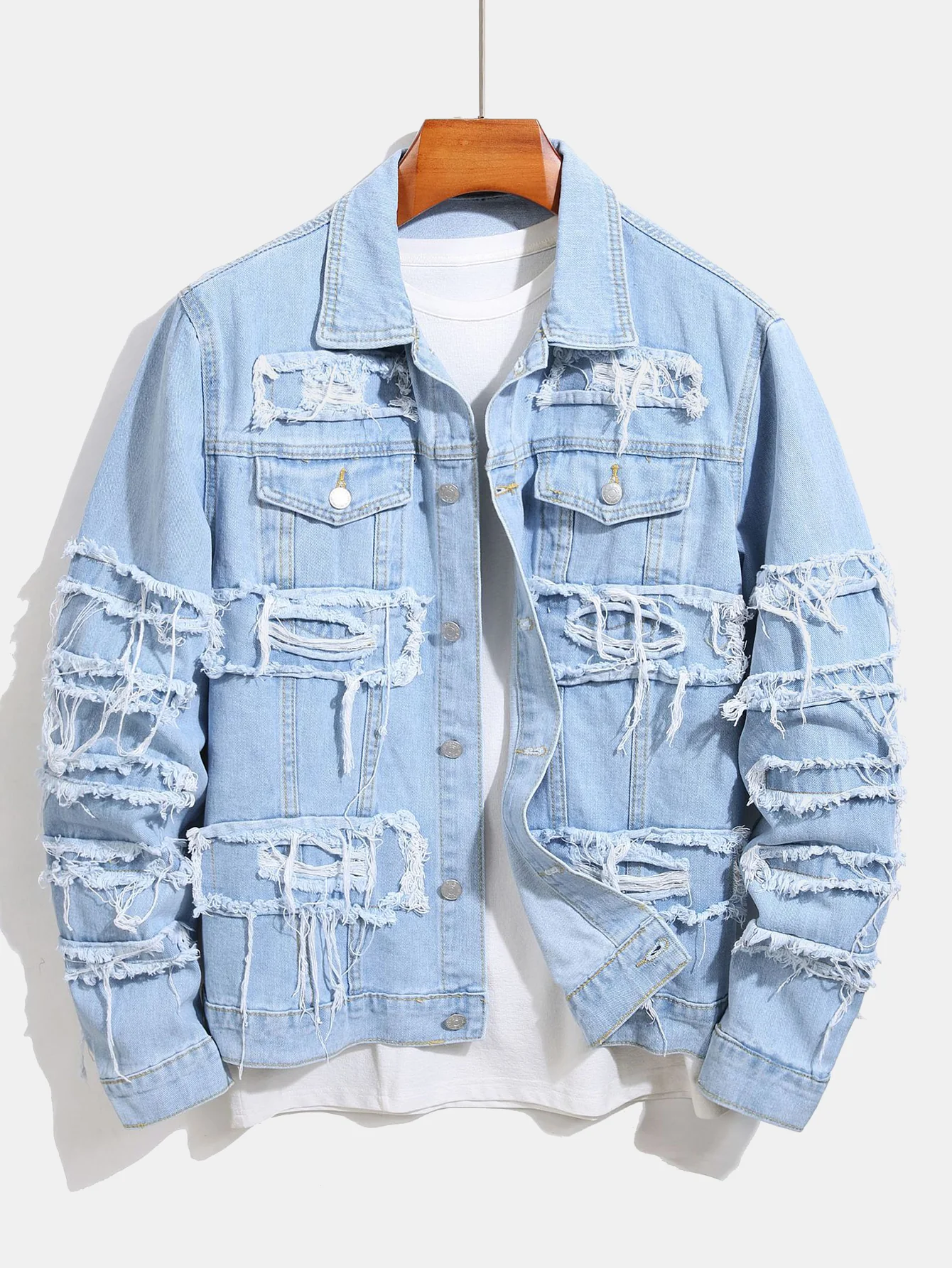 Abgenutzte Jeansjacke
